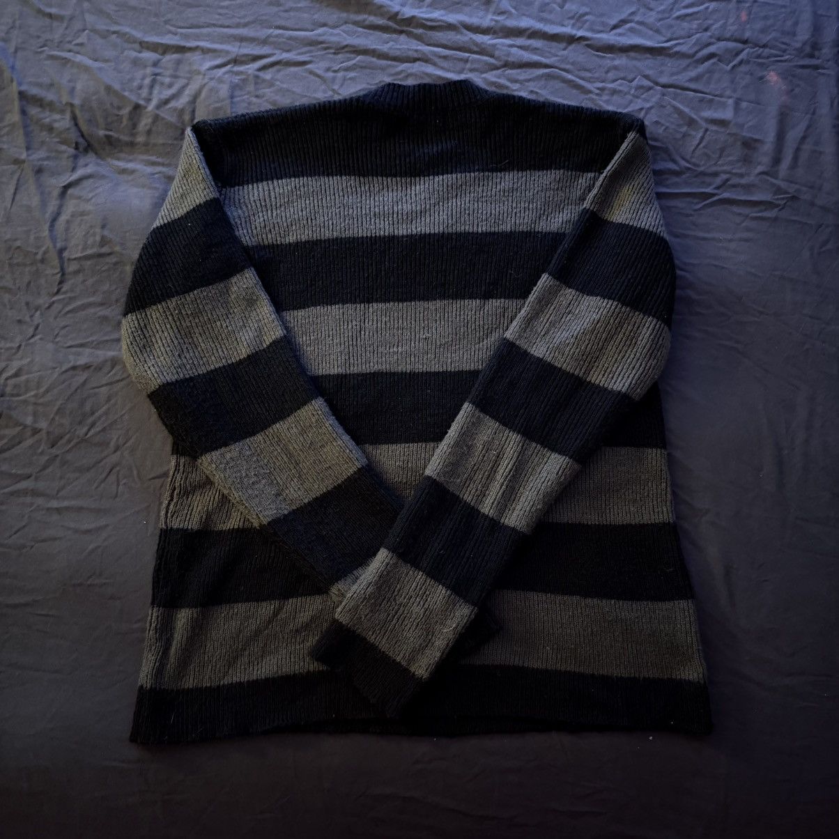 Other Working On Dying Striped Embroidered Knit Sweater Size US XL / EU 56 / 4 - 3 Thumbnail