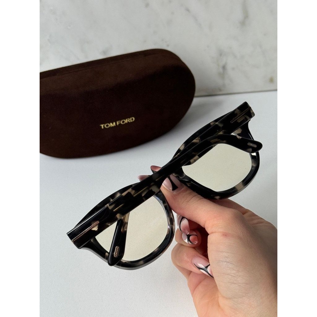 Tom Ford NEW Tom Ford FT5873-B Bluelight Frames in Havana Black Size ONE SIZE - 2 Thumbnail
