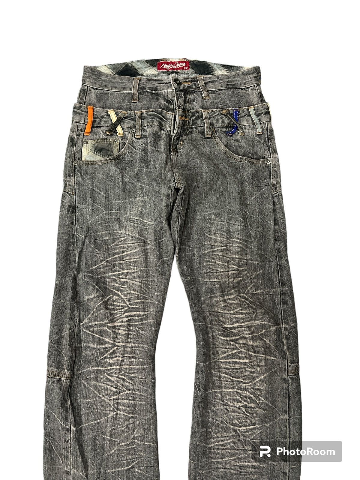 Other DOUBLE WAIST🔥NYLAUS JEANS DISTRESSED DENIM PANT Size US 29 - 4 Thumbnail