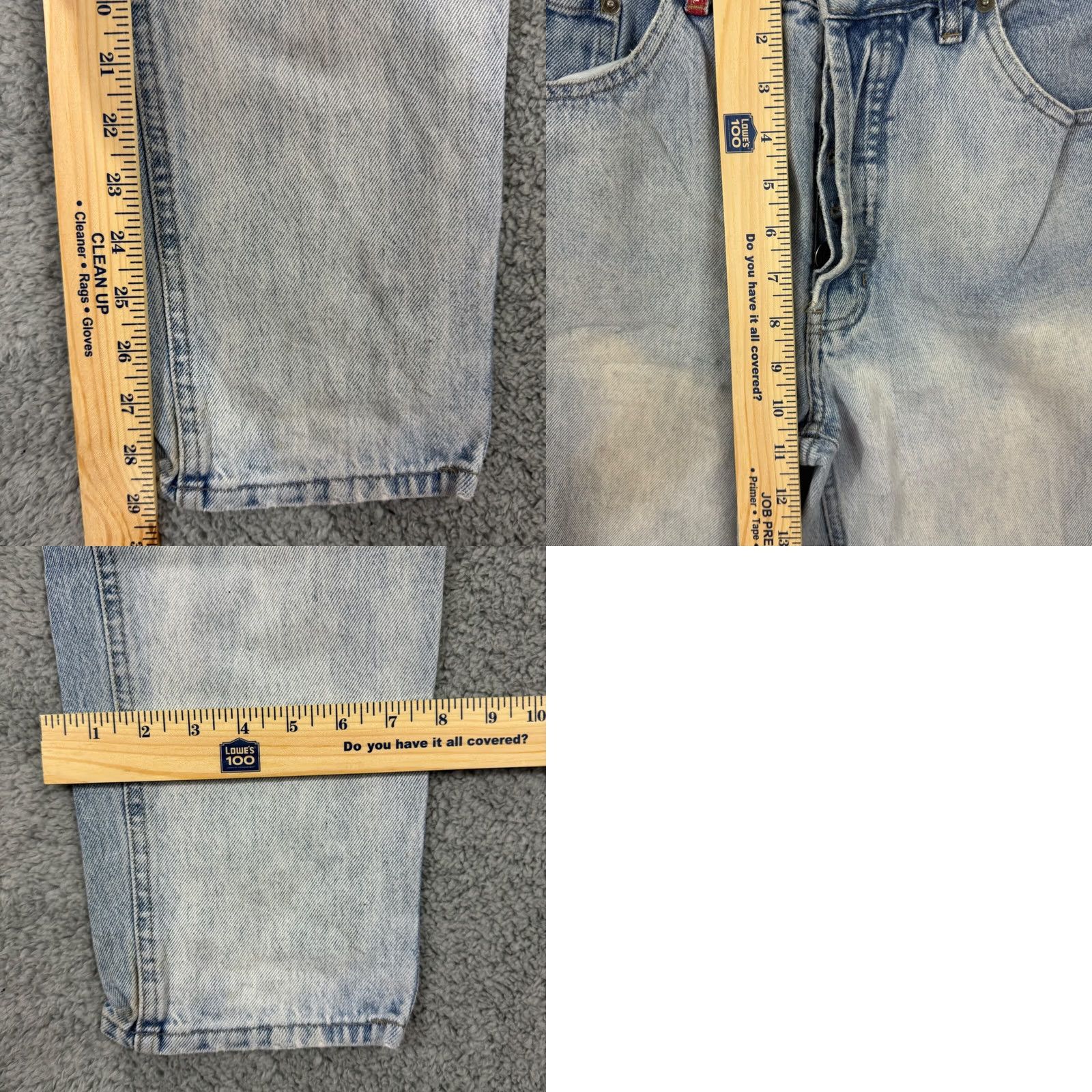 Denime VINTAGE Road Rags Jeans Womens 28x29 Straight Washed Denim Button Fly Skate Y2K Size 34" / US 12 / IT 48 - 9 Thumbnail