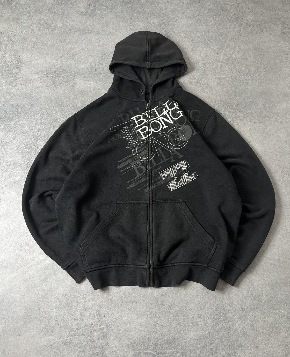 Billabong Vintage BillaBong distressed big logo zip-hoodies Size US L / EU 52-54 / 3 - 1 Thumbnail