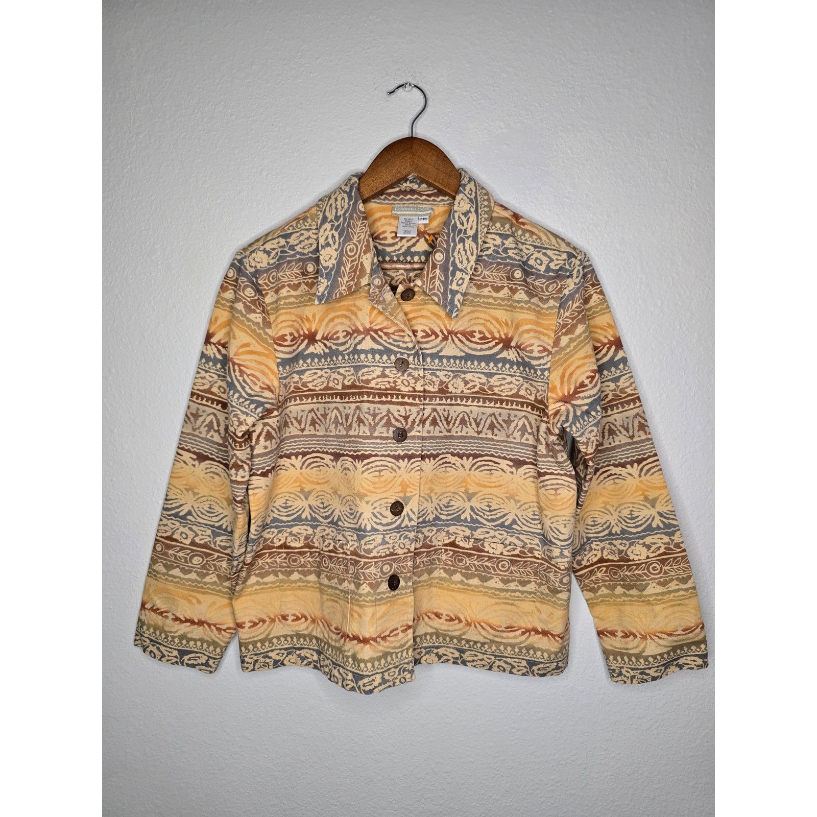 Coldwater Creek Coldwater Creek Coat Womens Petite Medium Tan Boho Shacket Size M / US 6-8 / IT 42-44 - 1 Thumbnail