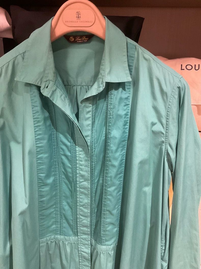 Loro Piana LORO PIANA Green cotton shirt Size M / US 6-8 / IT 42-44 - 2 Thumbnail