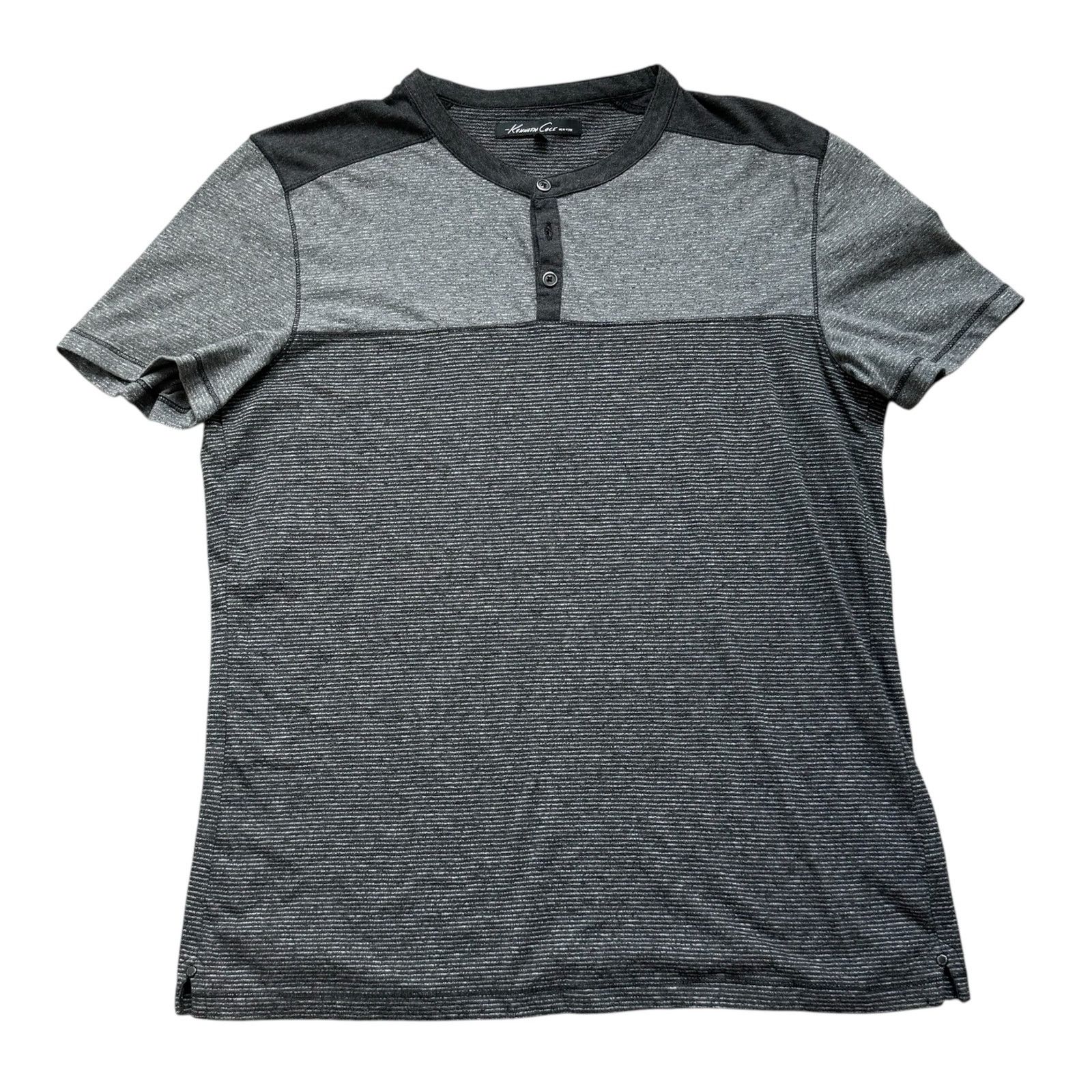 Kenneth Cole Kenneth Cole Gray Black Color Block Short Sleeve Shirt Size US L / EU 52-54 / 3 - 1 Thumbnail