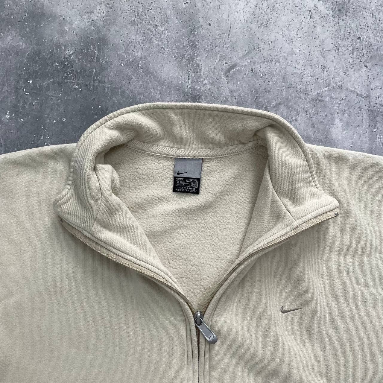 Nike × Vintage Vintage 2000s Nike Full-Zip Sweatshirt Beige Size M Size US M / EU 48-50 / 2 - 12 Thumbnail