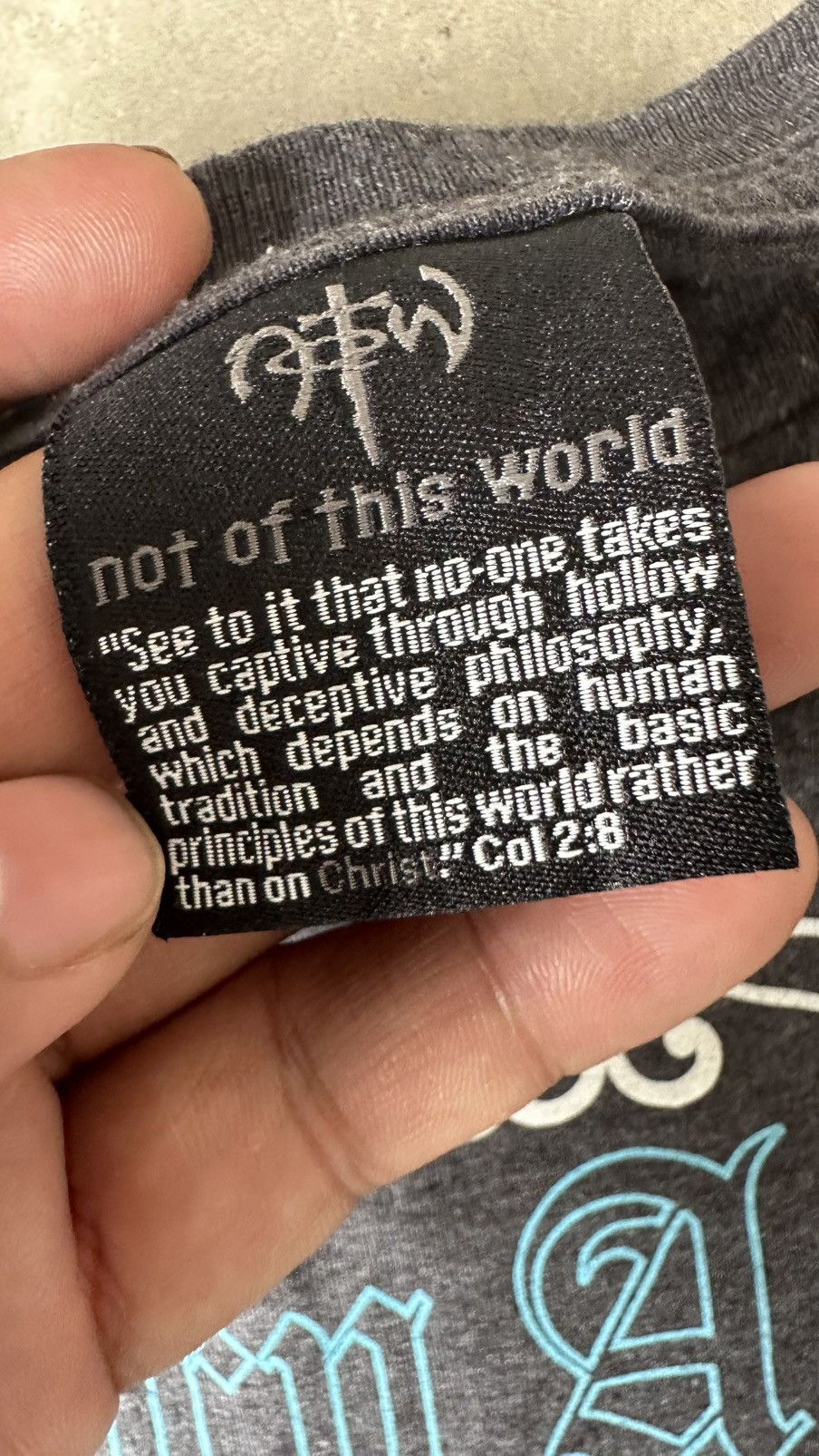 Vintage NOT OF THIS WORLD AFFLICTION POEM TEE Size US XXL / EU 58 / 5 - 8 Thumbnail
