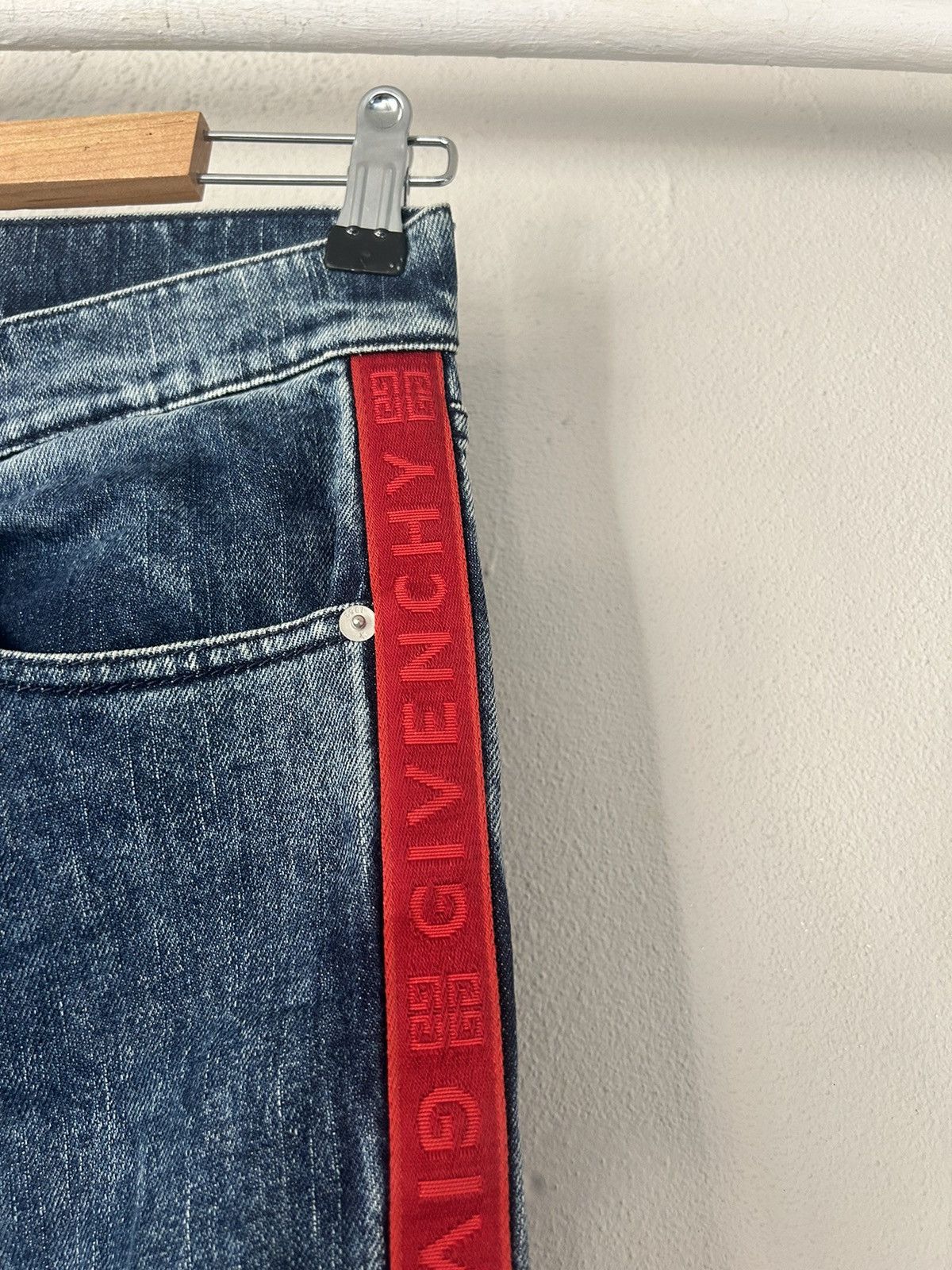 Givenchy Side Logo Stripe Denim Jeans Size US 29 - 6 Thumbnail