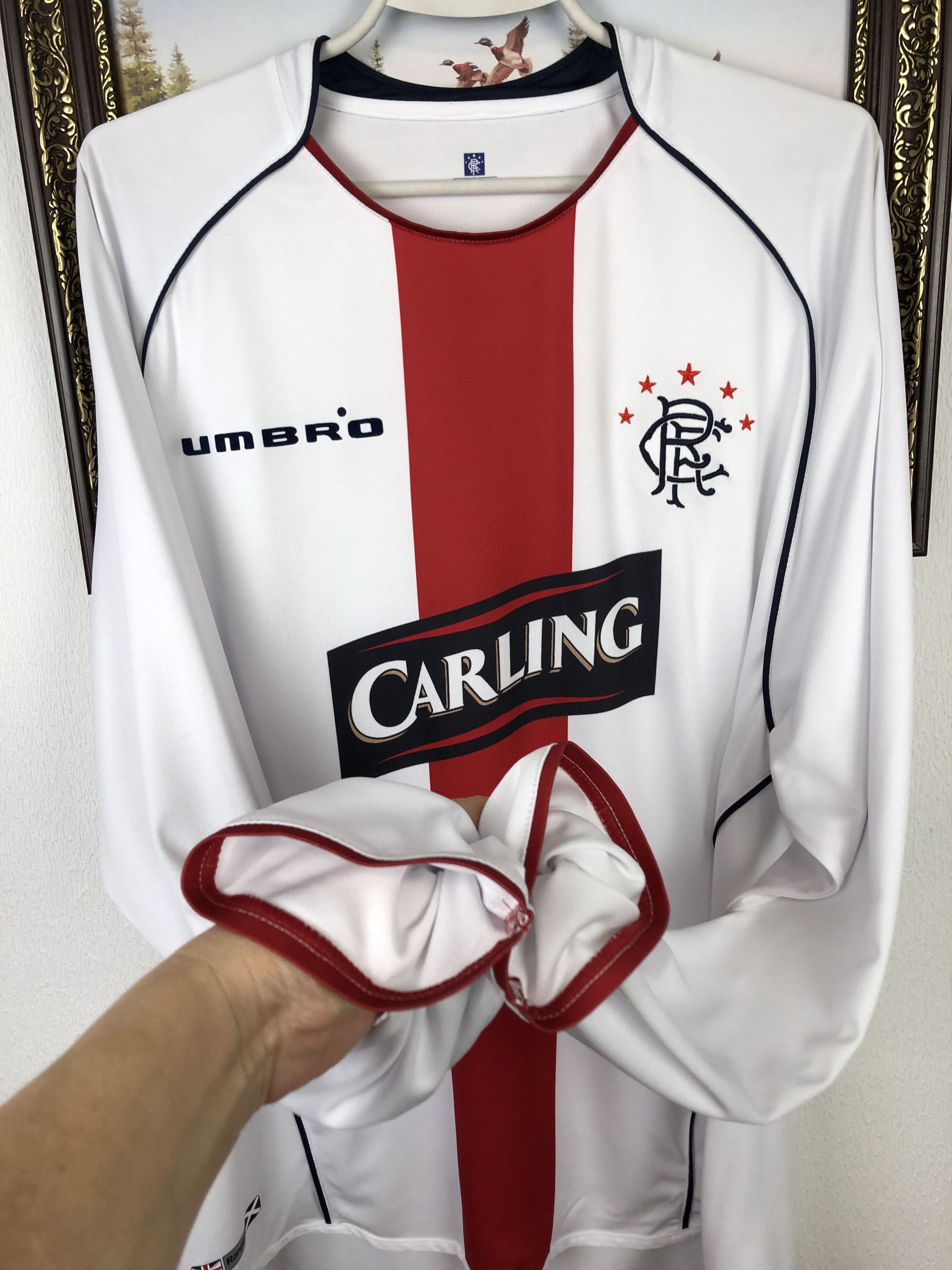 Umbro Glasgow Rangers football shirt 2005 Soccer Umbro Long Sleeve Size US XL / EU 56 / 4 - 6 Thumbnail