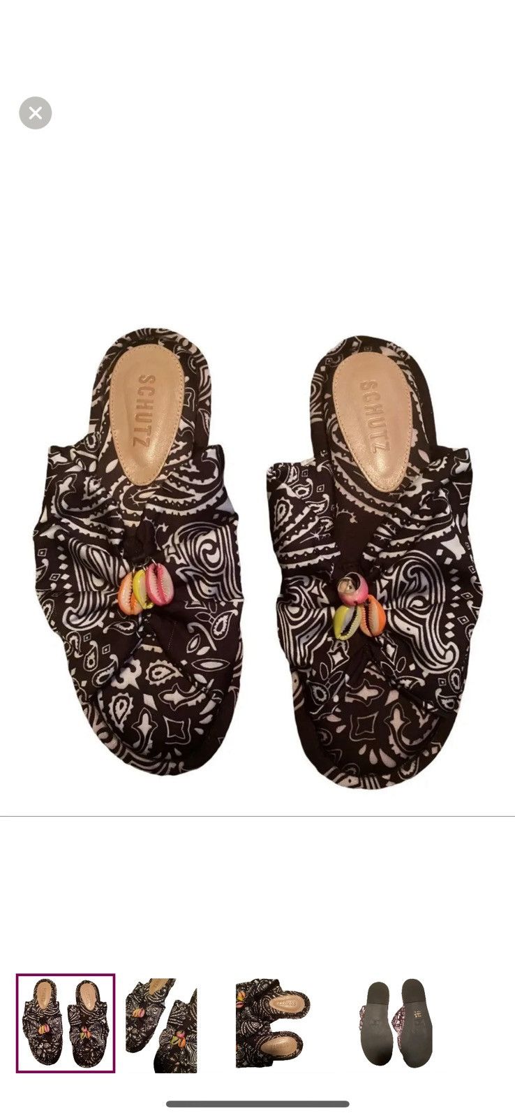 SCHUTZ Brand new paisley Schutz sandals Size US 6 / IT 36 - 1 Thumbnail