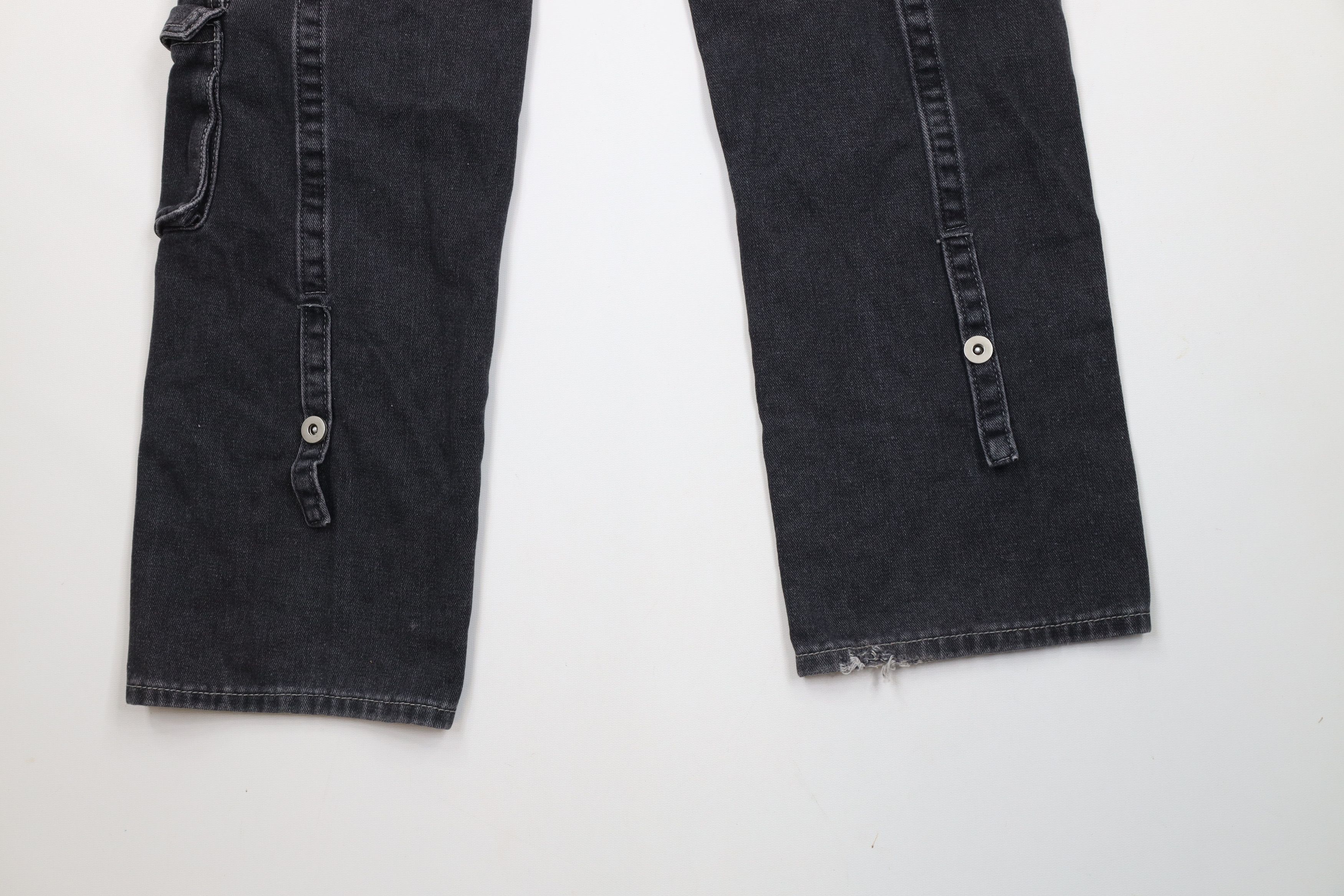 Vintage Vintage 90s Y2K Streetwear Geometric Baggy Cargo Jeans Size 26" / US 2 / IT 38 - 13 Thumbnail