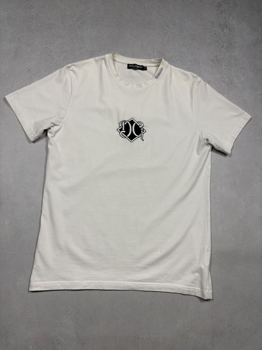 Dolce & Gabbana 2000s Dolce & Gabbana Vintage Logo Embroidered T-Shirt 42 Size US M / EU 48-50 / 2 - 1 Thumbnail