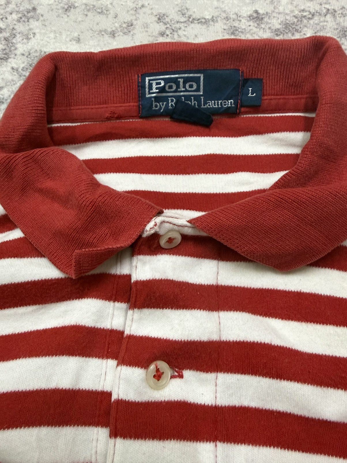 Polo Ralph Lauren Polo by Ralph Lauren Strip Collar Polo Tshirt Size US XL / EU 56 / 4 - 9 Thumbnail