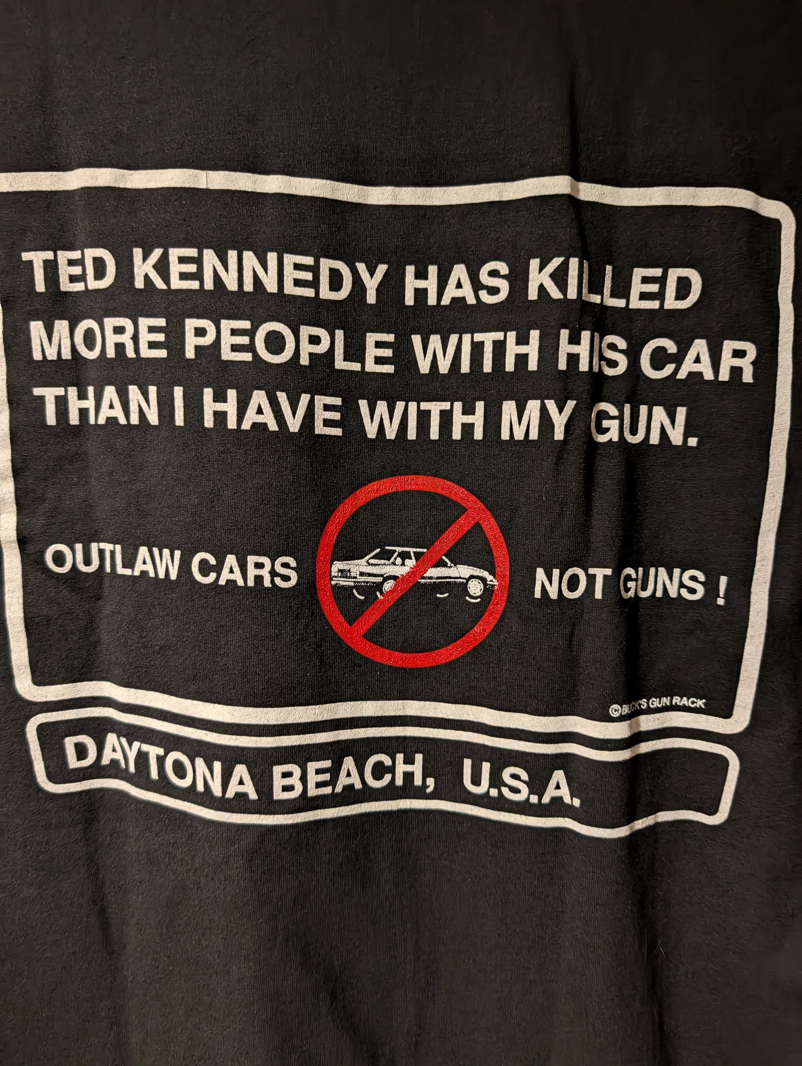 Hanes Vintage 80s Buck's Gun Rack Daytona Shirt Kennedy Political Size US L / EU 52-54 / 3 - 2 Thumbnail