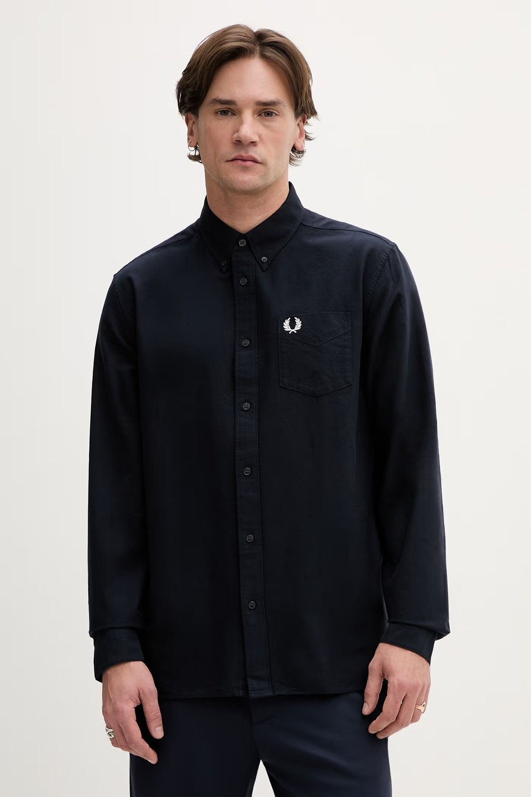 Fred Perry 🇬🇧 Fred Perry Oxford Shirt Embroidered Logo Rare Retro Size US M / EU 48-50 / 2 - 1 Thumbnail