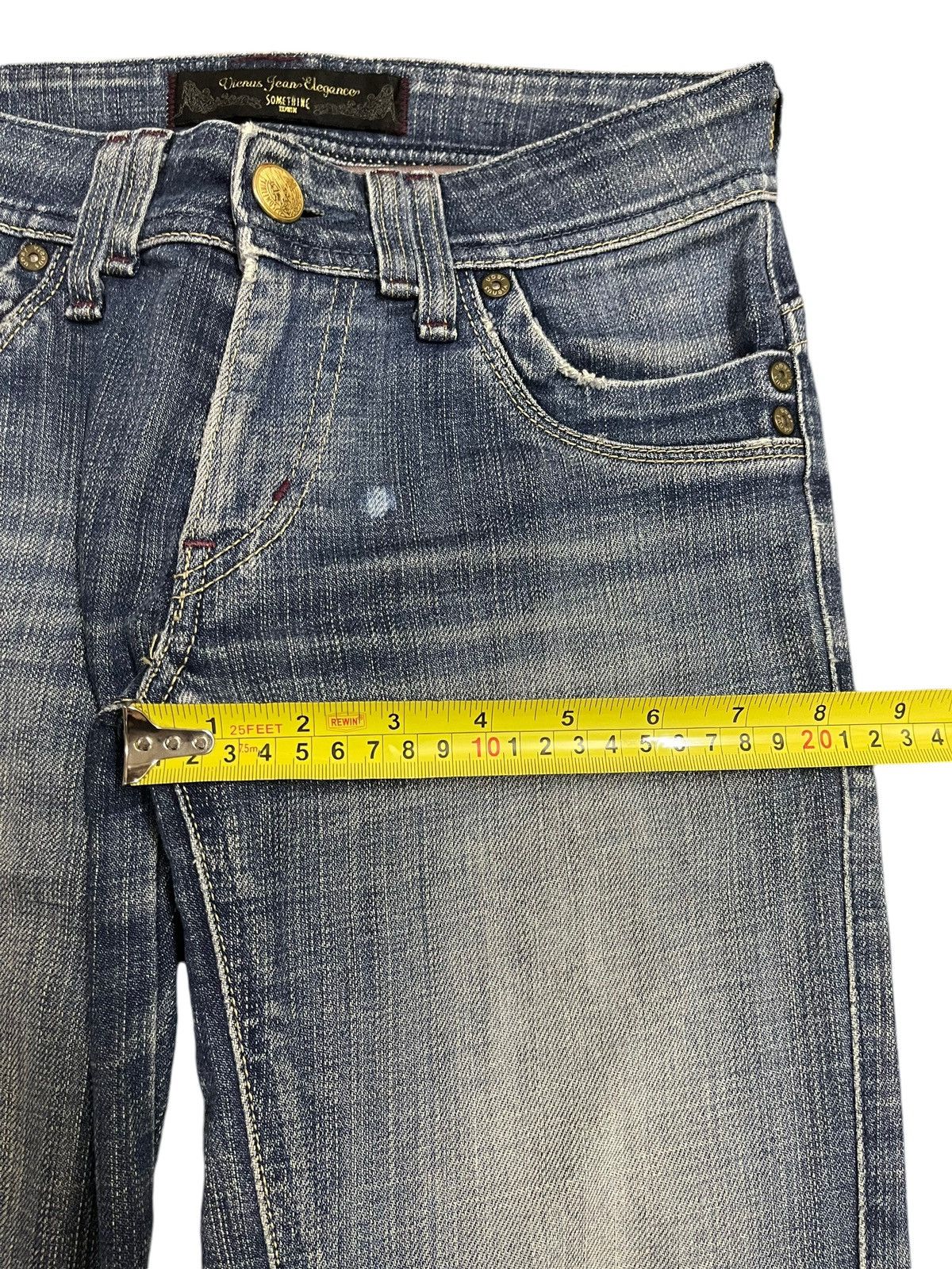 Ksubi Vintage Japanese Brand Blue Wash Distressed Bootcut Jeans Size 27" / US 4 / IT 40 - 15 Thumbnail