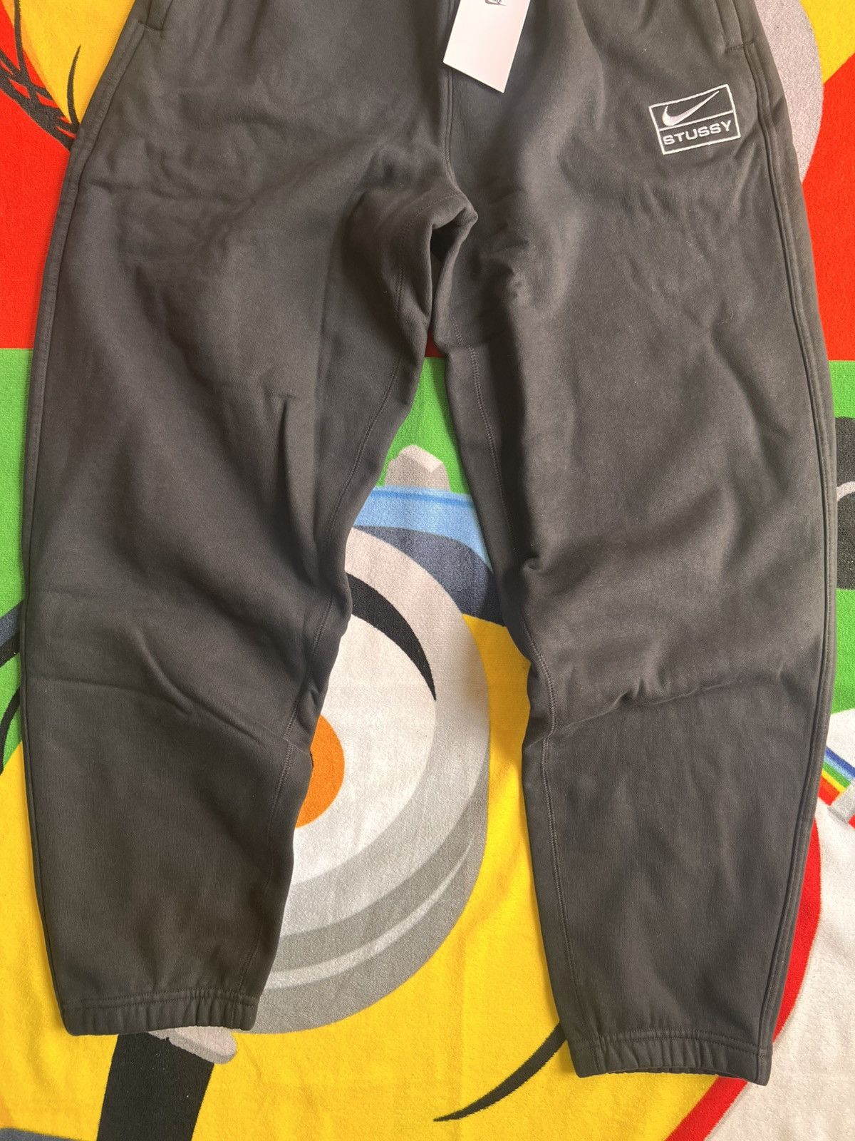 Nike × Stussy S - Nike Stussy Fleece Sweatpant Black FW25 jogger pant logo Size US 32 / EU 48 - 10 Thumbnail