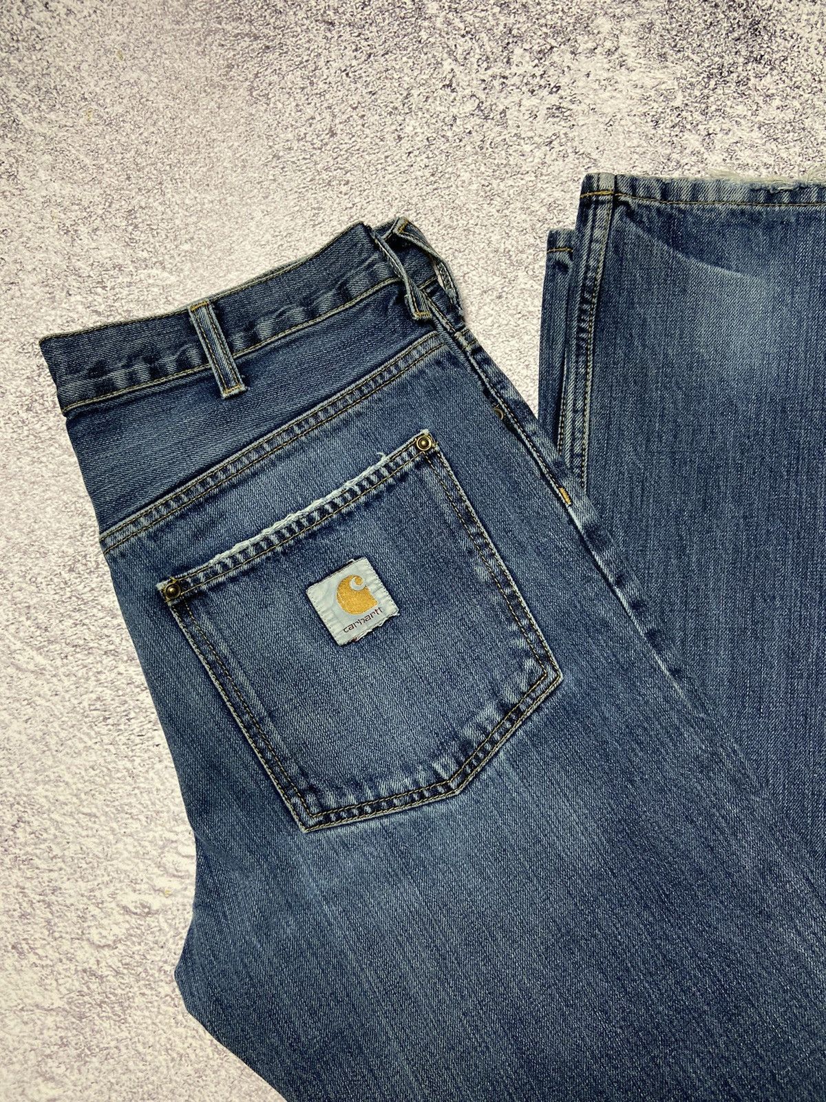 Carhartt × Vintage Rare Carhartt Jeans Work Wear Denim Pants Sk8 Style Destroy Size US 31 - 5 Thumbnail