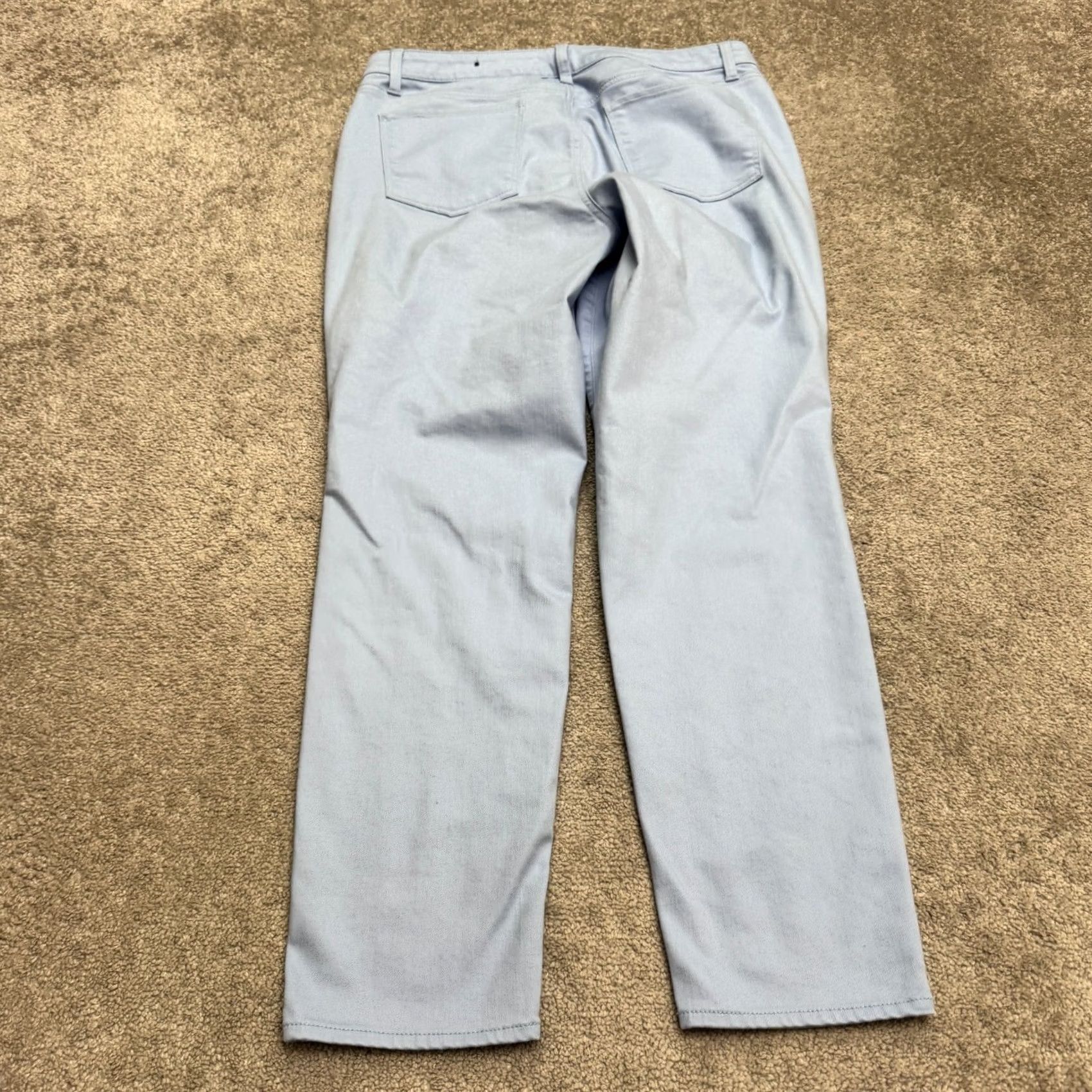 Talbots Talbots Womens 12 Periwinkle Blue Slim Fit Ankle Chino Pants Mid Rise Flat Front Size 34" / US 12 / IT 48 - 2 Thumbnail
