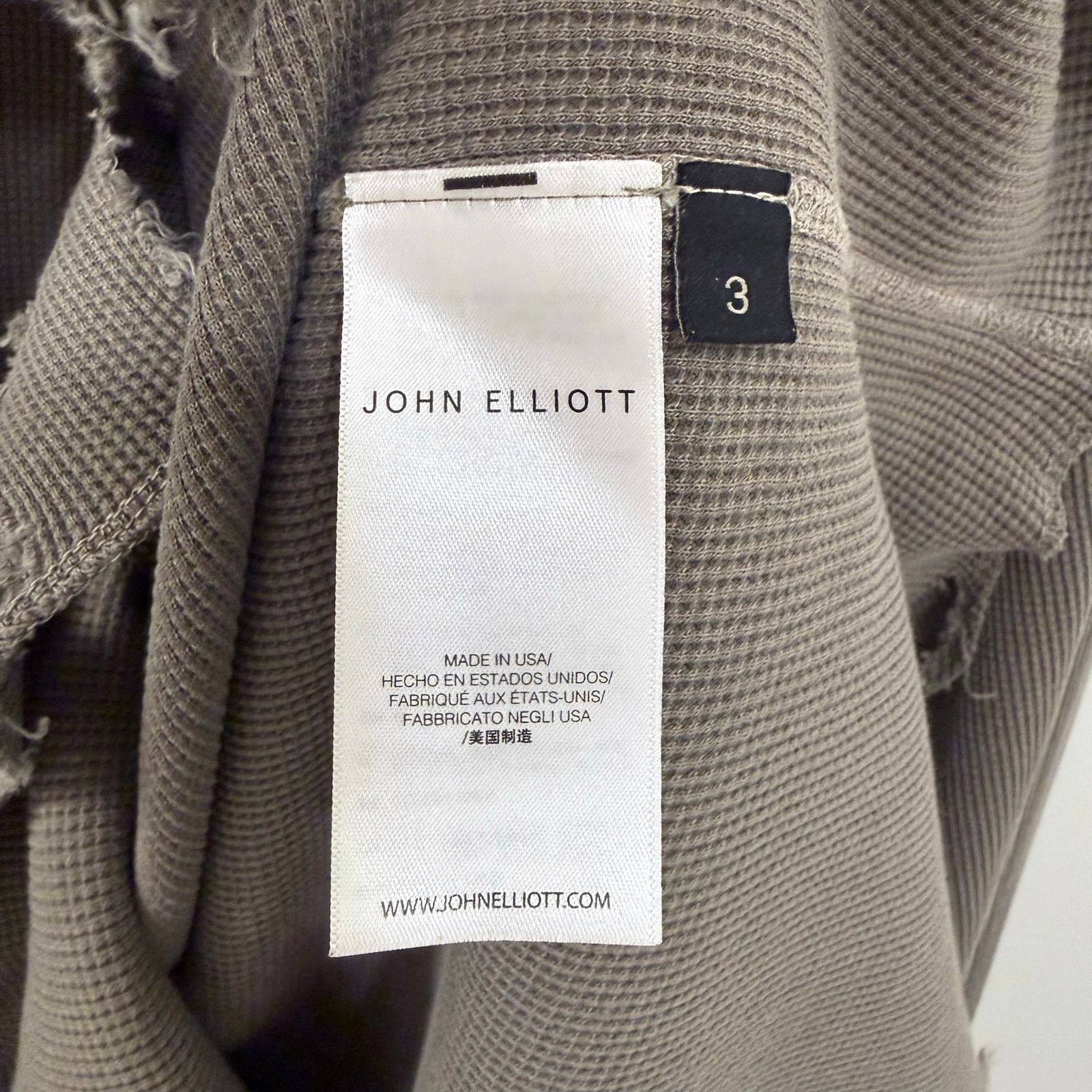John Elliott John Elliott Folsom Oversized Distressed Thermal Shirt Size US L / EU 52-54 / 3 - 8 Thumbnail