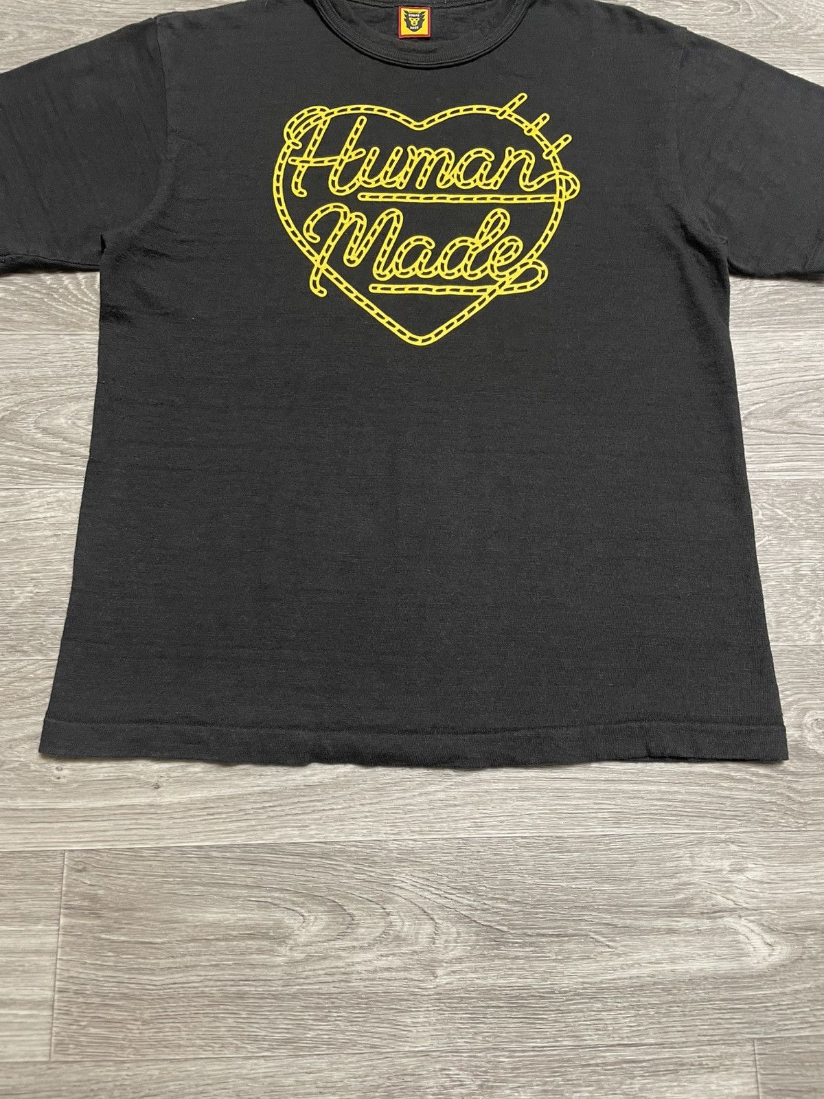 Human Made Human Made Heart Logo T-Shirt Black/Yellow Made In Japan Size US M / EU 48-50 / 2 - 3 Thumbnail