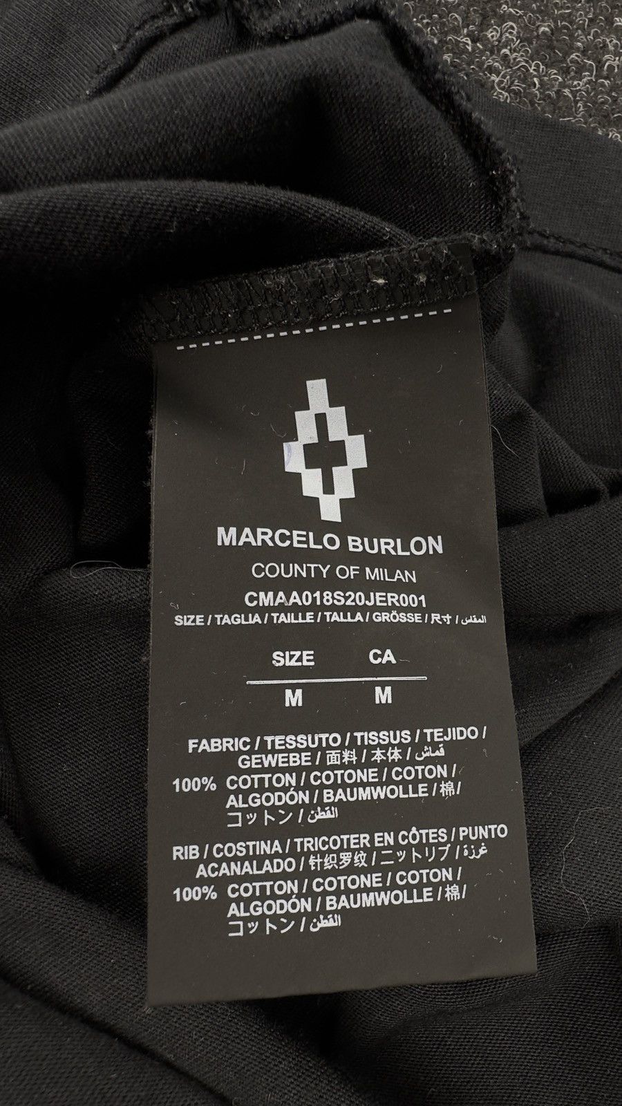 Marcelo Burlon Marcelo Burlon Wings T-Shirt Tee Black Multicolor Print Size US M / EU 48-50 / 2 - 8 Thumbnail