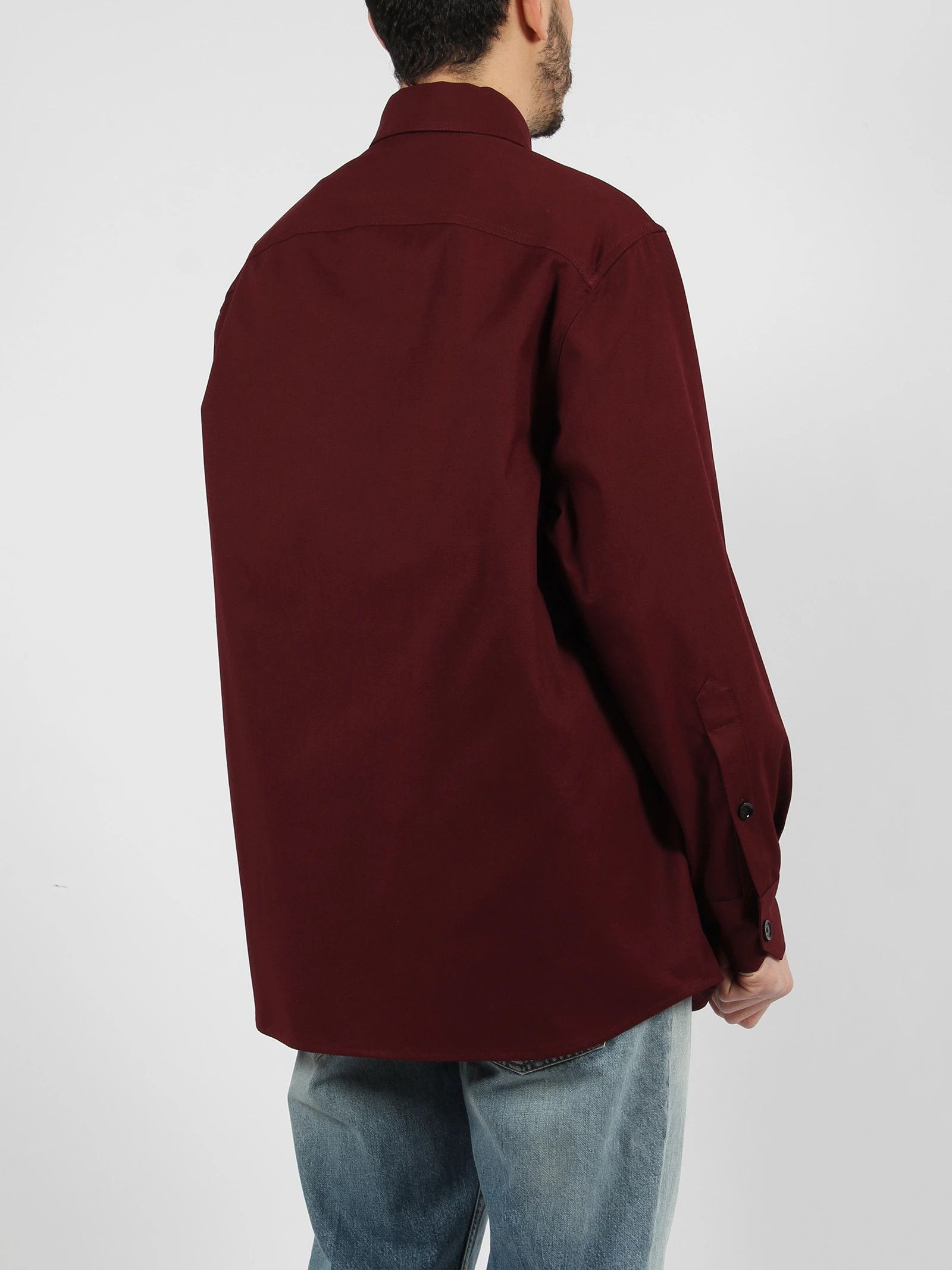 Valentino o1y0525 Logo Solid Color Shirt in Burgundy Size US S / EU 44-46 / 1 - 4 Thumbnail