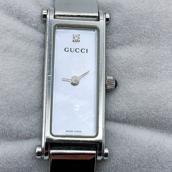 Gucci Gucci 1500L Rectangular Stainless Steel Quartz Bangle Watch Size ONE SIZE - 3 Thumbnail