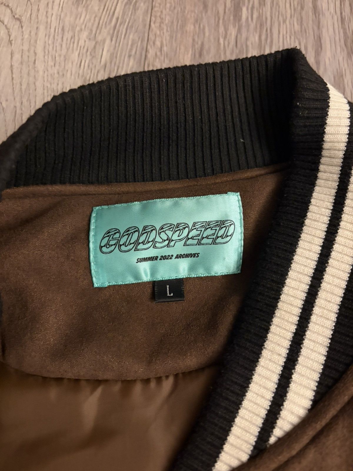 Godspeed Brown Godspeed Calf Leather Varsity Jacket Size US L / EU 52-54 / 3 - 5 Thumbnail