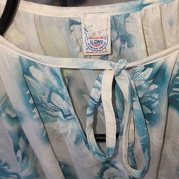 Vintage Vintage Union Tag Made in USA Floral Sz. 9 Slitted Pullover Size L / US 10 / IT 46 - 3 Thumbnail