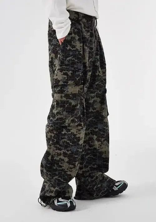 Jean Specially cut washed ripped camouflage overalls Size US 32 / EU 48 - 8 Thumbnail