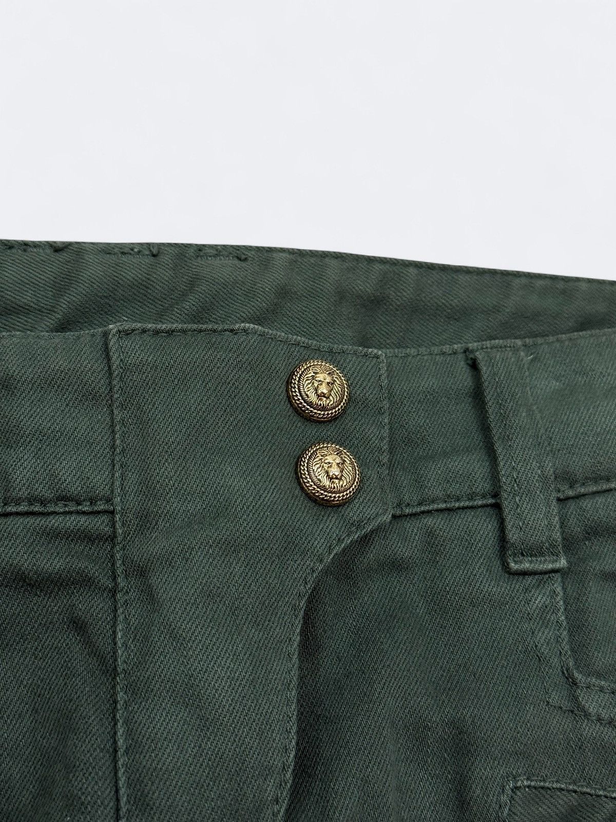 Balmain Balmain Dark Green Biker Skinny Jeans Pants Size 26" / US 2 / IT 38 - 6 Thumbnail