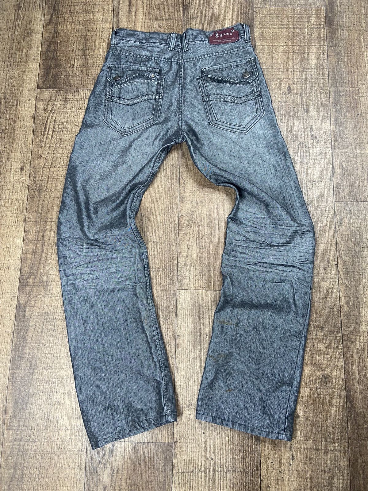 Affliction Crazy Vintage Baggy Y2K Jnco Style Chams Wide Leg Jeans Size US XL / EU 56 / 4 - 2 Thumbnail