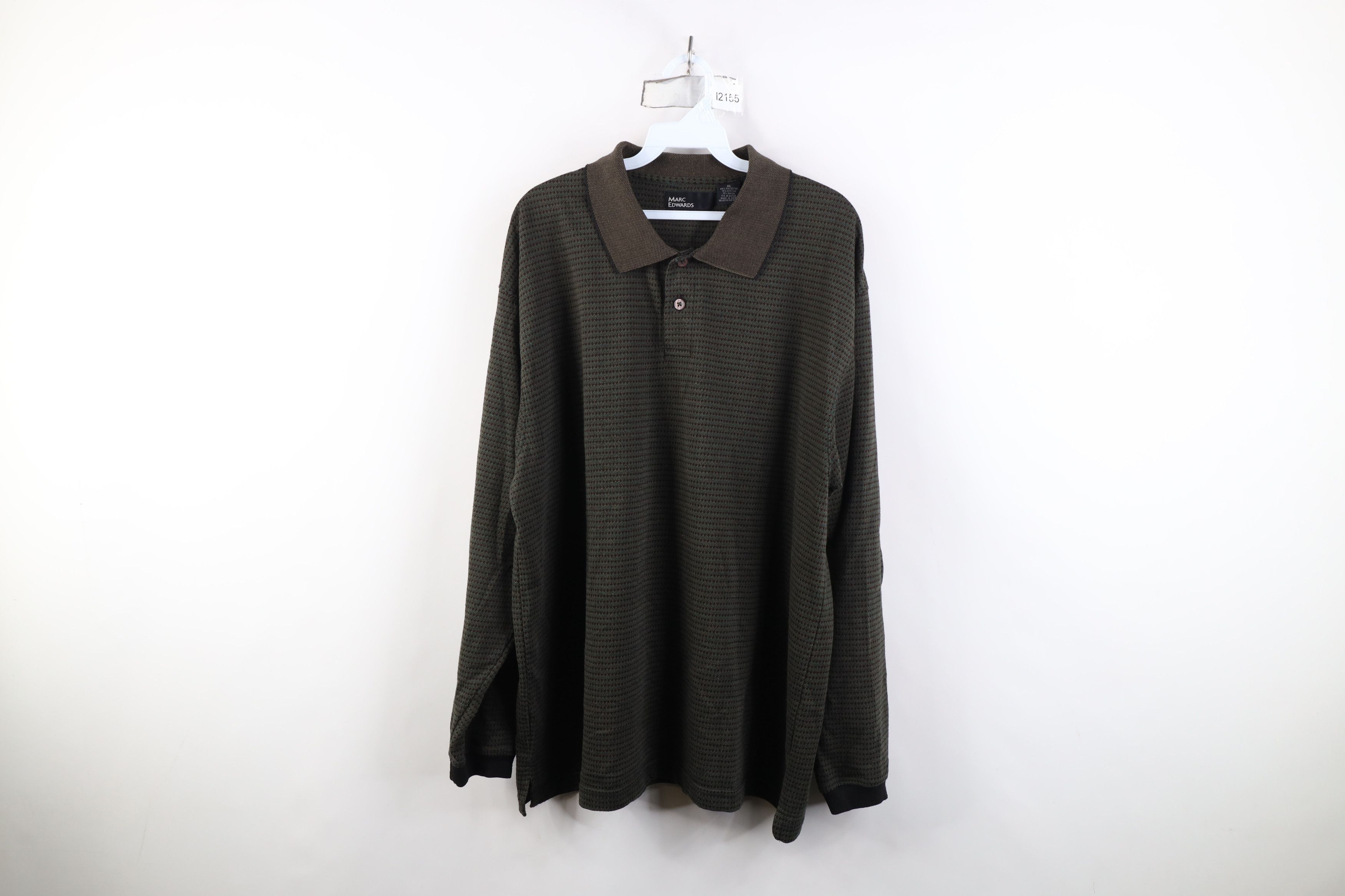 Vintage Vintage 90s Y2K Streetwear Diamond Long Sleeve Rugby Polo Size US XL / EU 56 / 4 - 1 Thumbnail