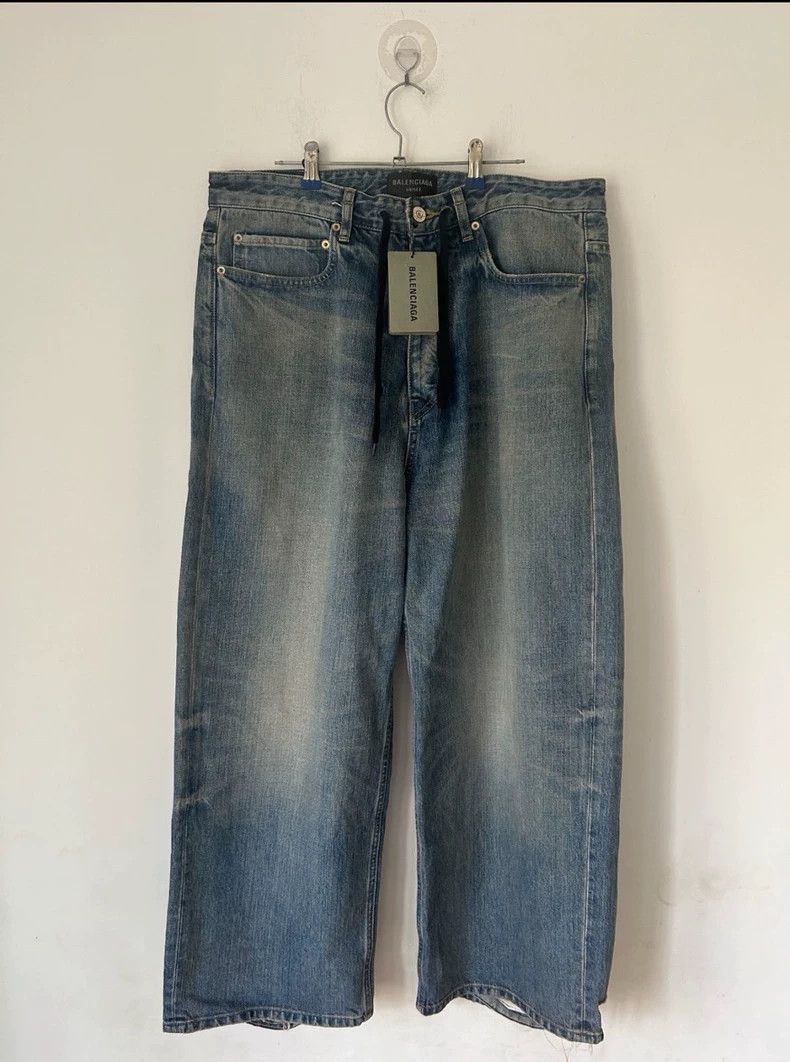 Balenciaga Balenciaga size XXS Baggy jeans with drawstring and wide l Size US 27 - 1 Thumbnail