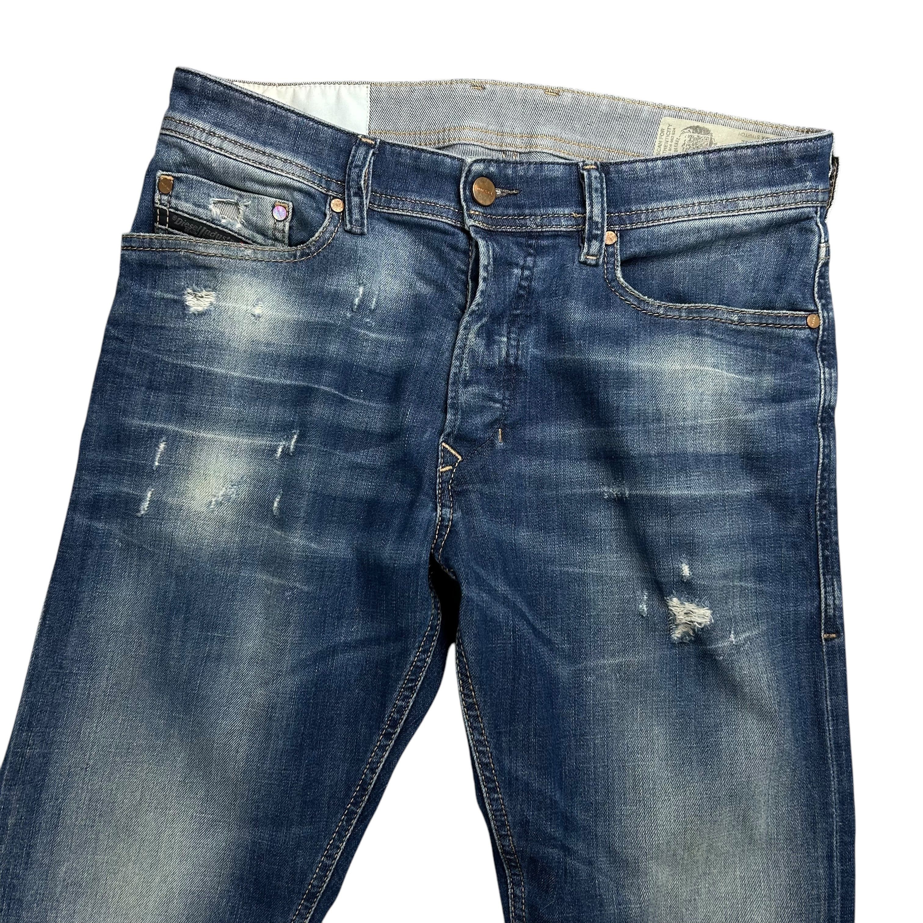 Diesel Diesel Tepphar Slim Carrot Blue Denim Jeans Stretch W29L32 Size US 29 - 3 Thumbnail