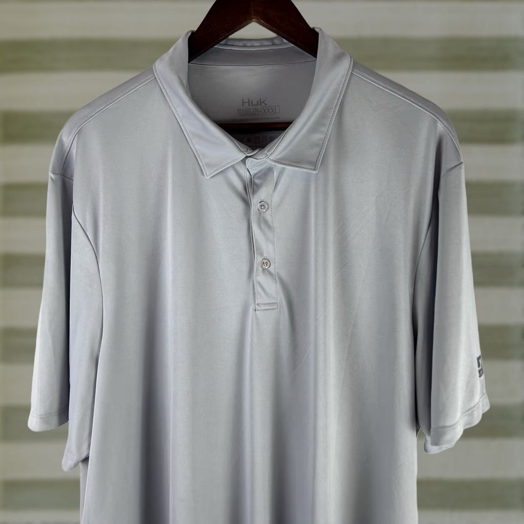 Vintage Huk Performance Fishing Polo Shirt Men's 3XL Gray Performance Stretch Shirt Size US XXL / EU 58 / 5 - 1 Thumbnail