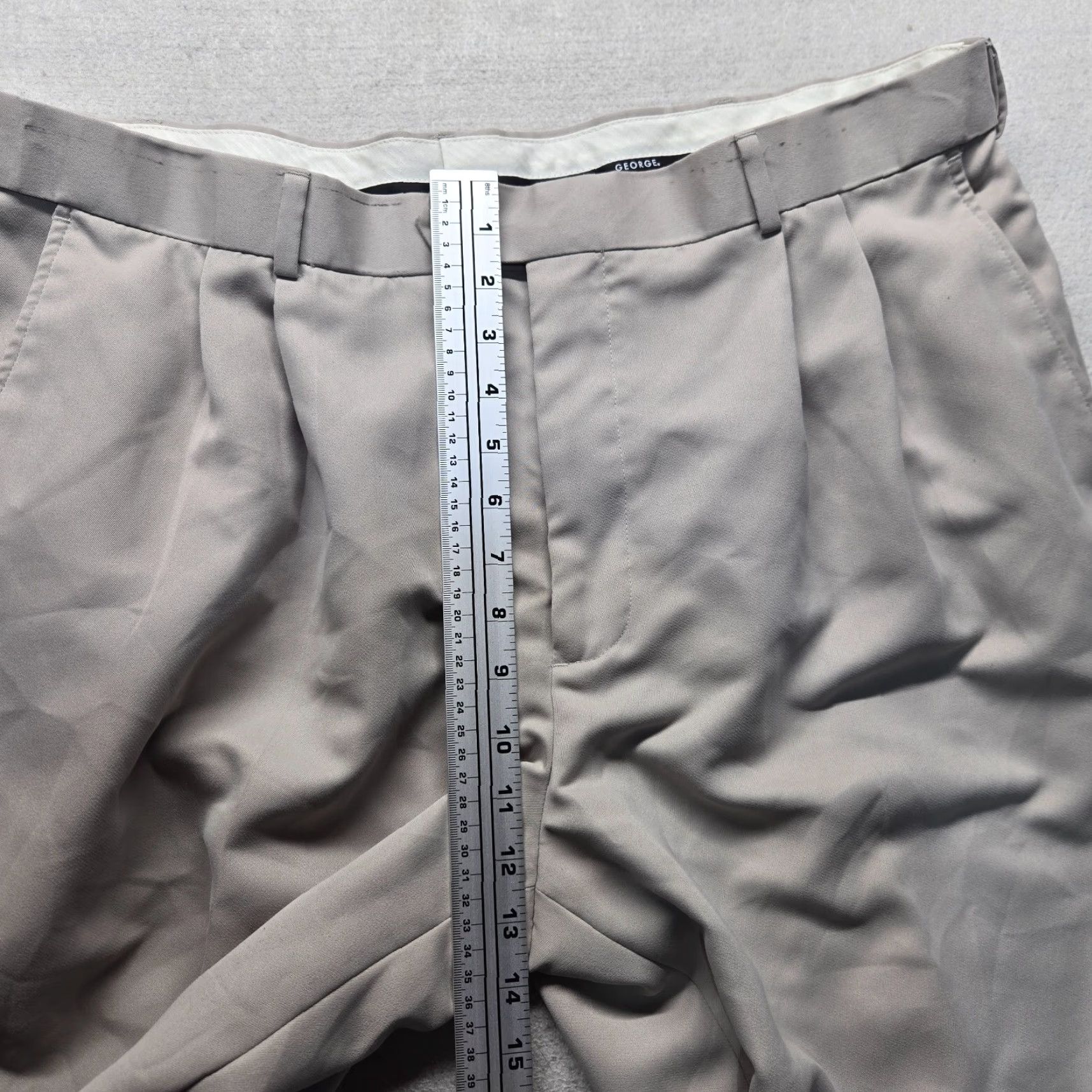 George George Khaki Tan Flat Front Dress Pants Adult Men's Size 40 x 30 Size US 40 / EU 56 - 5 Thumbnail