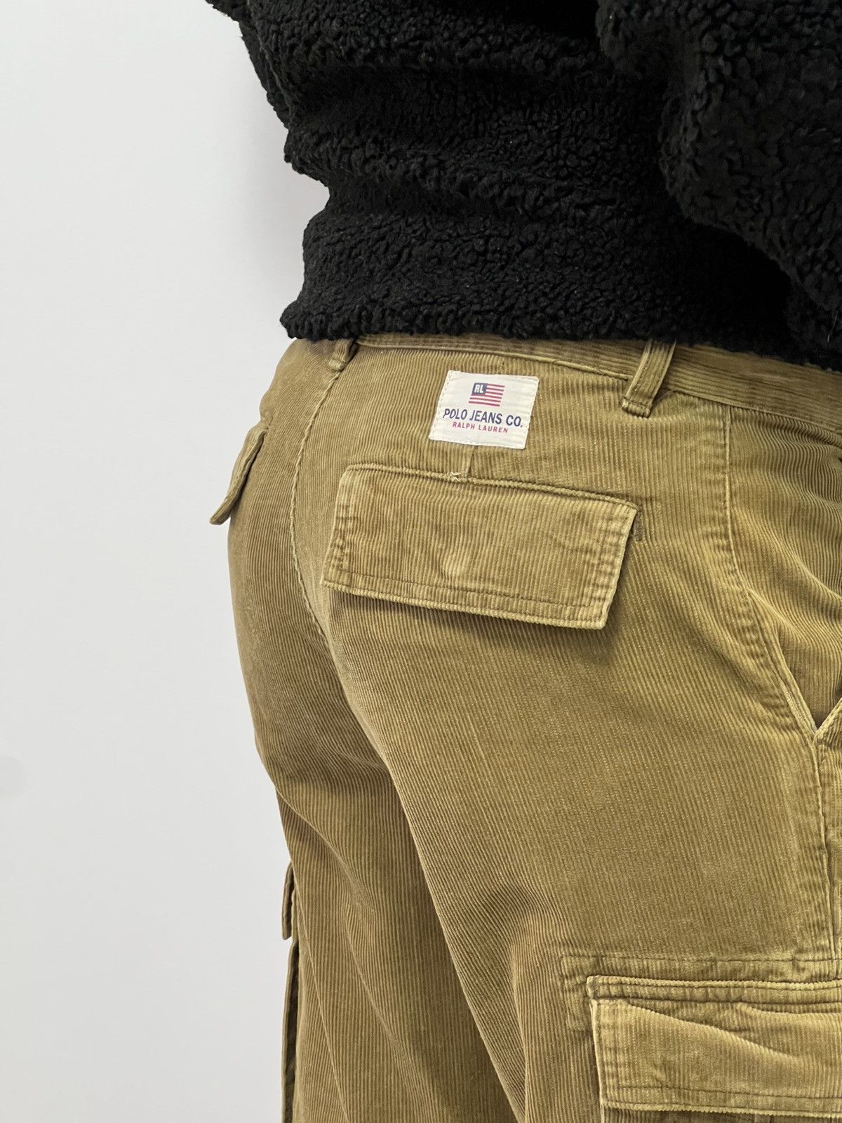 Designer × Polo Ralph Lauren × Vintage Vintage Polo Ralph Lauren Velvet Cargo Pants Jeans Denim Size US 30 / EU 46 - 6 Thumbnail