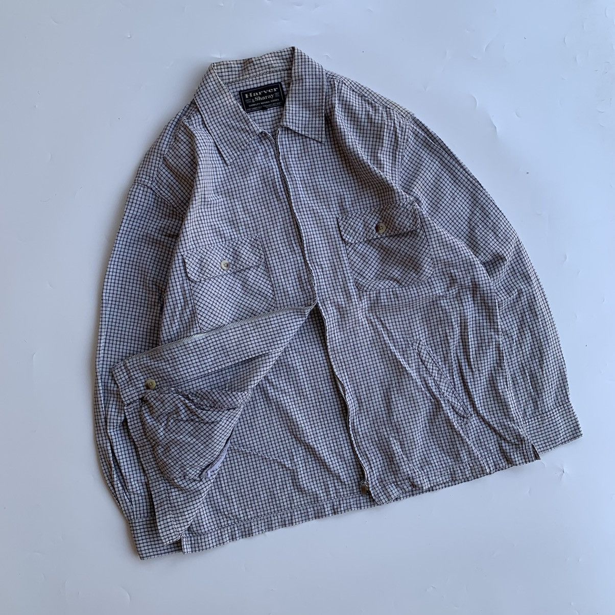 Flannel × Vintage Tartan work jacket zip flannel shirt by Harver & Sharay Size US L / EU 52-54 / 3 - 4 Thumbnail