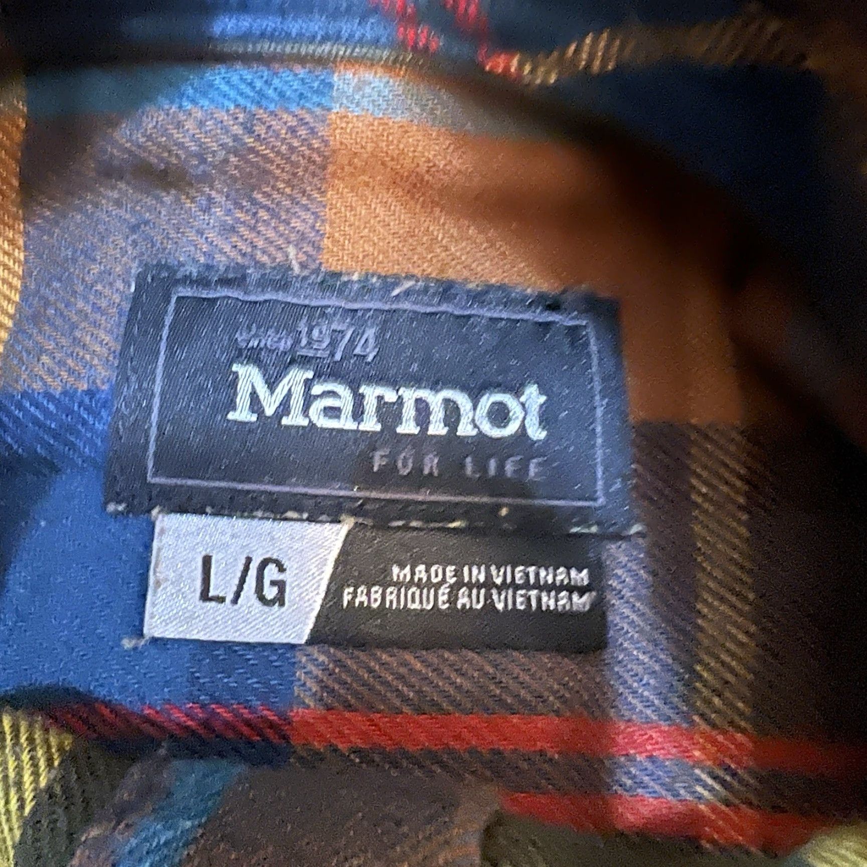 Marmot Marmot Flannel Shirt Men Large Blue Copper Long Sleeve Button Up Regular Fit Casual Outdoor - Mens Size US L / EU 52-54 / 3 - 3 Thumbnail
