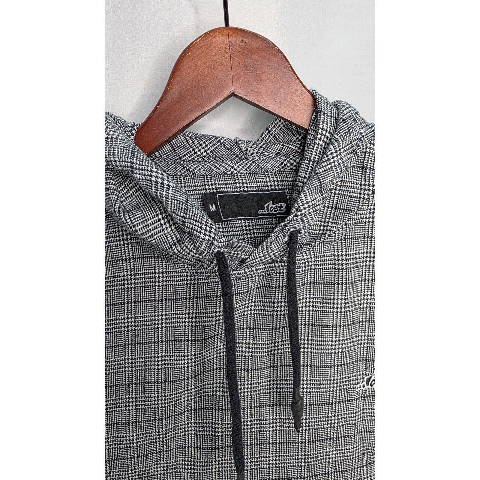Other Lost Brand Black Glen Check Plaid Hoodie Medium Streetwear Size US M / EU 48-50 / 2 - 4 Thumbnail