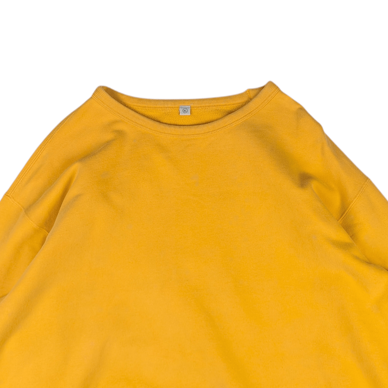 Japanese Brand Vintage 90's UNIQLO Yellow Plain Sweatshirts Jumper Size US XL / EU 56 / 4 - 5 Thumbnail