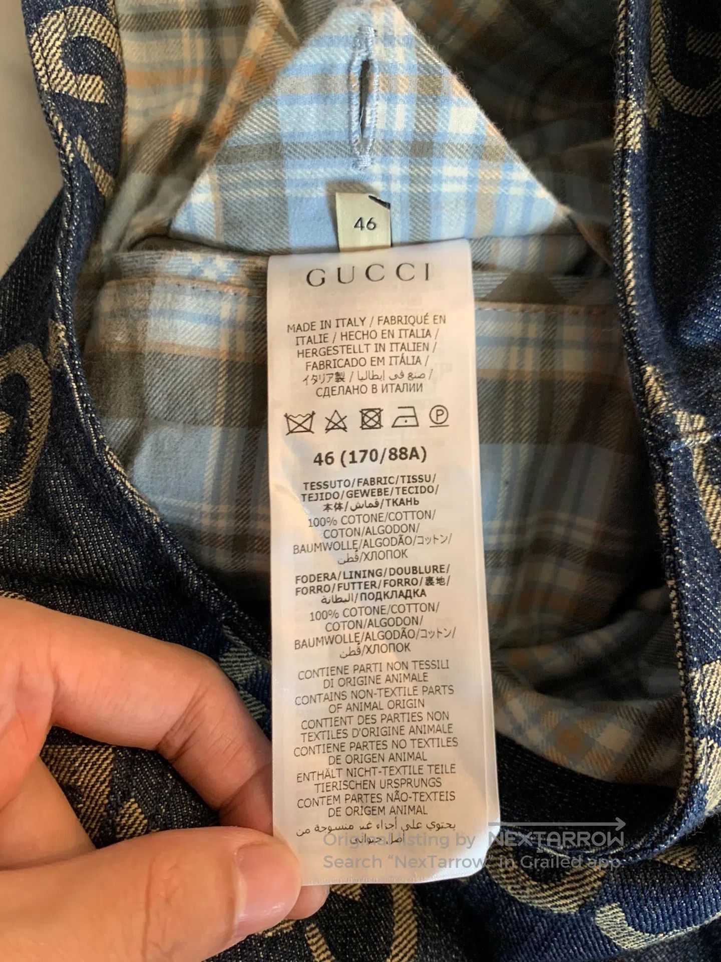 Gucci Guicci Printed Denim Jacket| Size US S / EU 44-46 / 1 - 4 Thumbnail