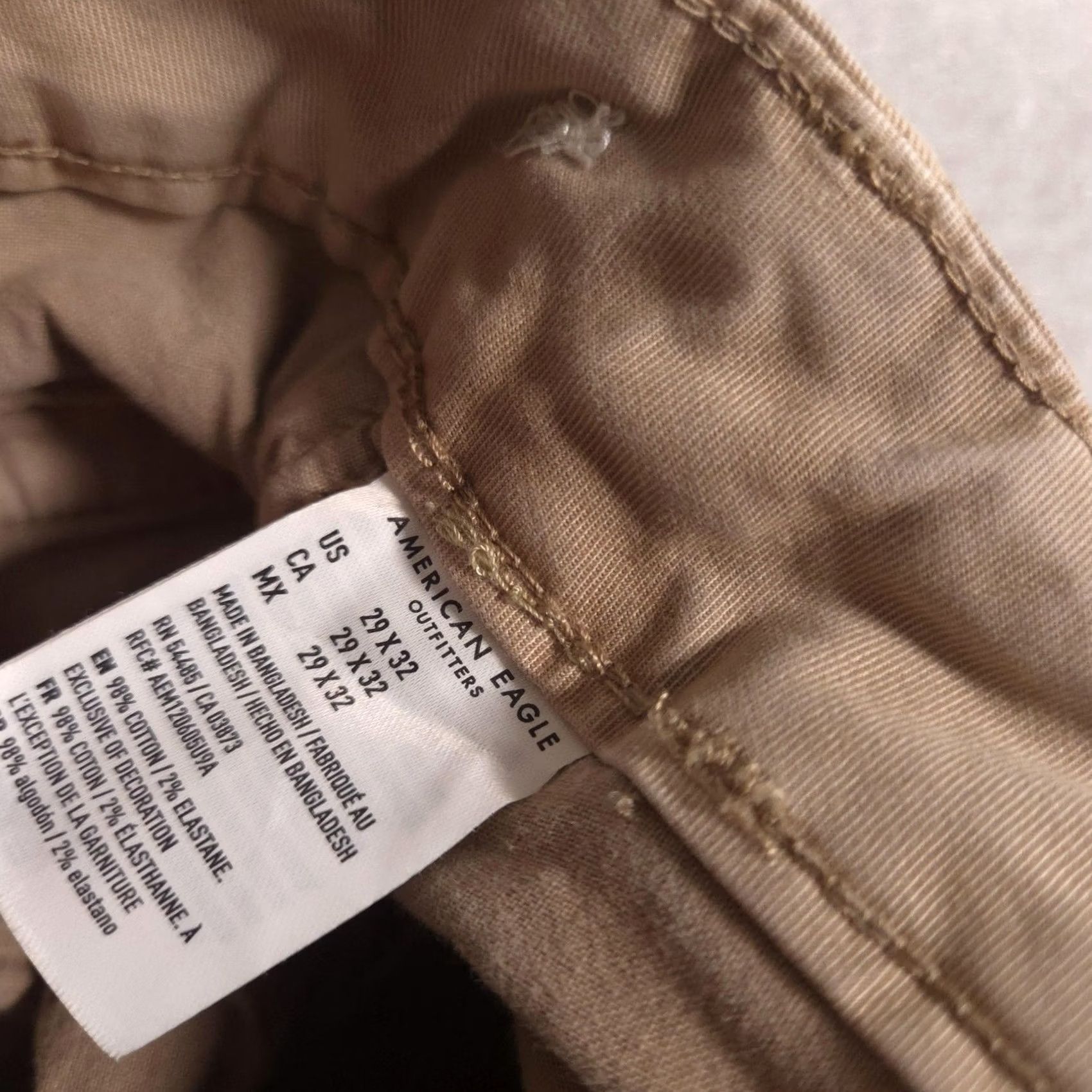 American Eagle Outfitters VINTAGE? No. American Eagle Outfitters Pants Mens 29x30 Khaki Skinny Flex Chino Stretch Size US 29 - 6 Thumbnail