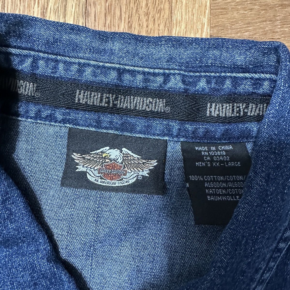 Harley Davidson Vintage Harley Davidson denim vest Size US XXL / EU 58 / 5 - 5 Thumbnail