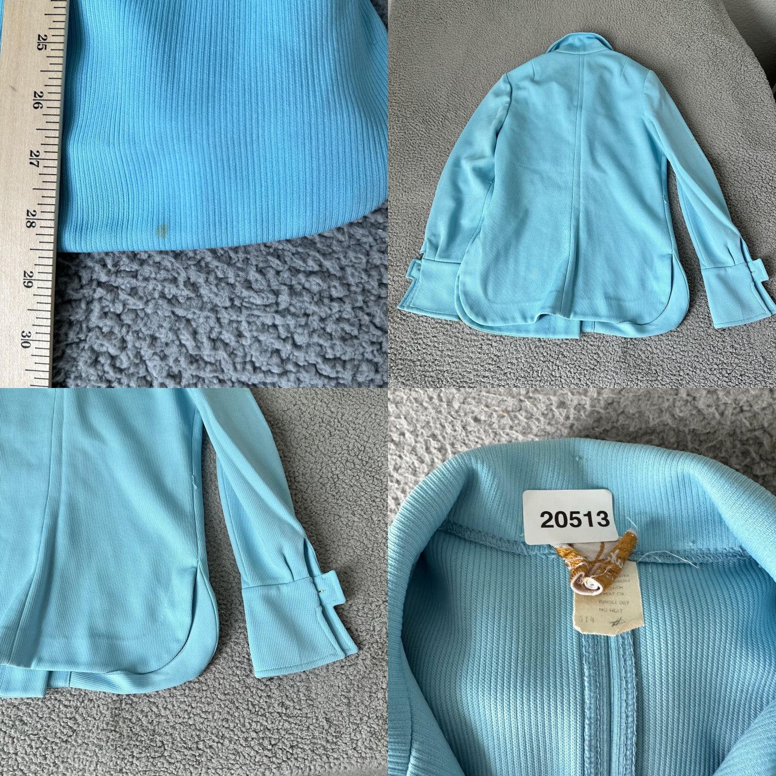 Vintage VINTAGE Joe Frank Jacket Womens 14 Blue Leisure Big Collar 70s Disco Ladies Shirt Size XL / US 12-14 / IT 48-50 - 10 Thumbnail