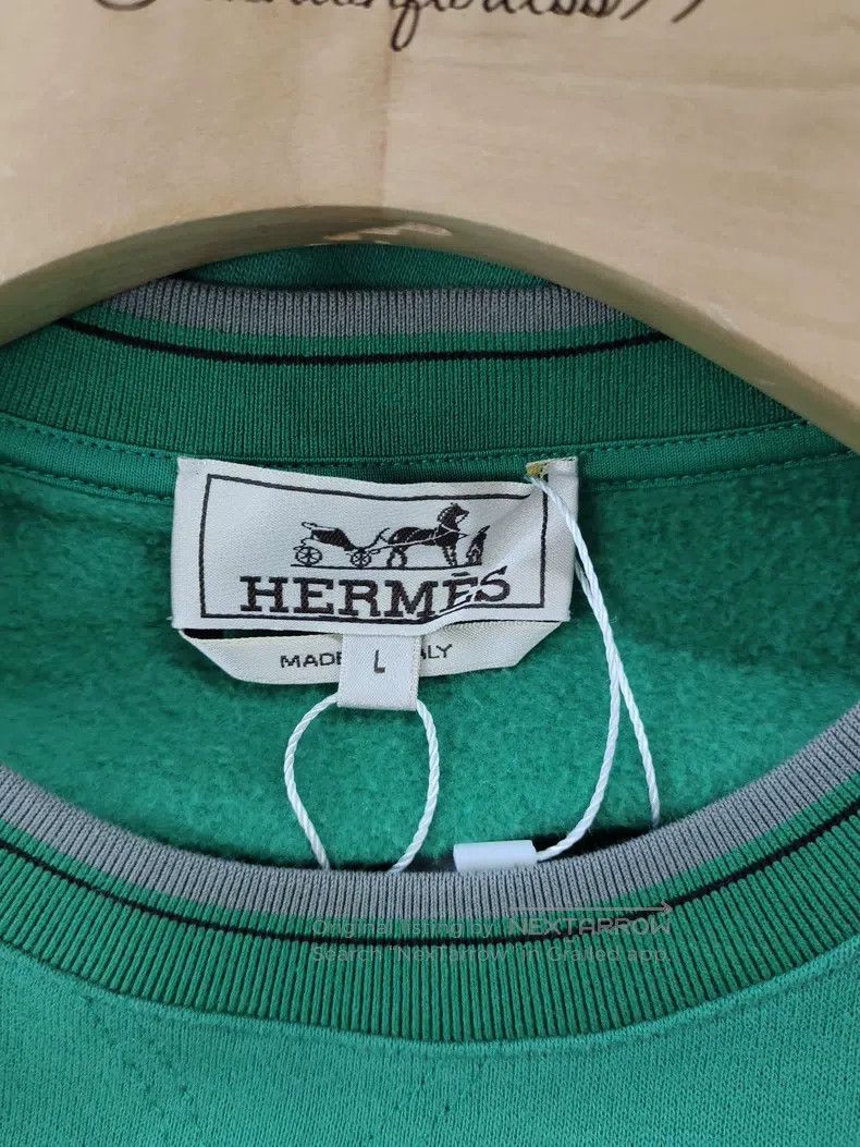 Hermes Hermes Green sweatshirt Size US L / EU 52-54 / 3 - 3 Thumbnail
