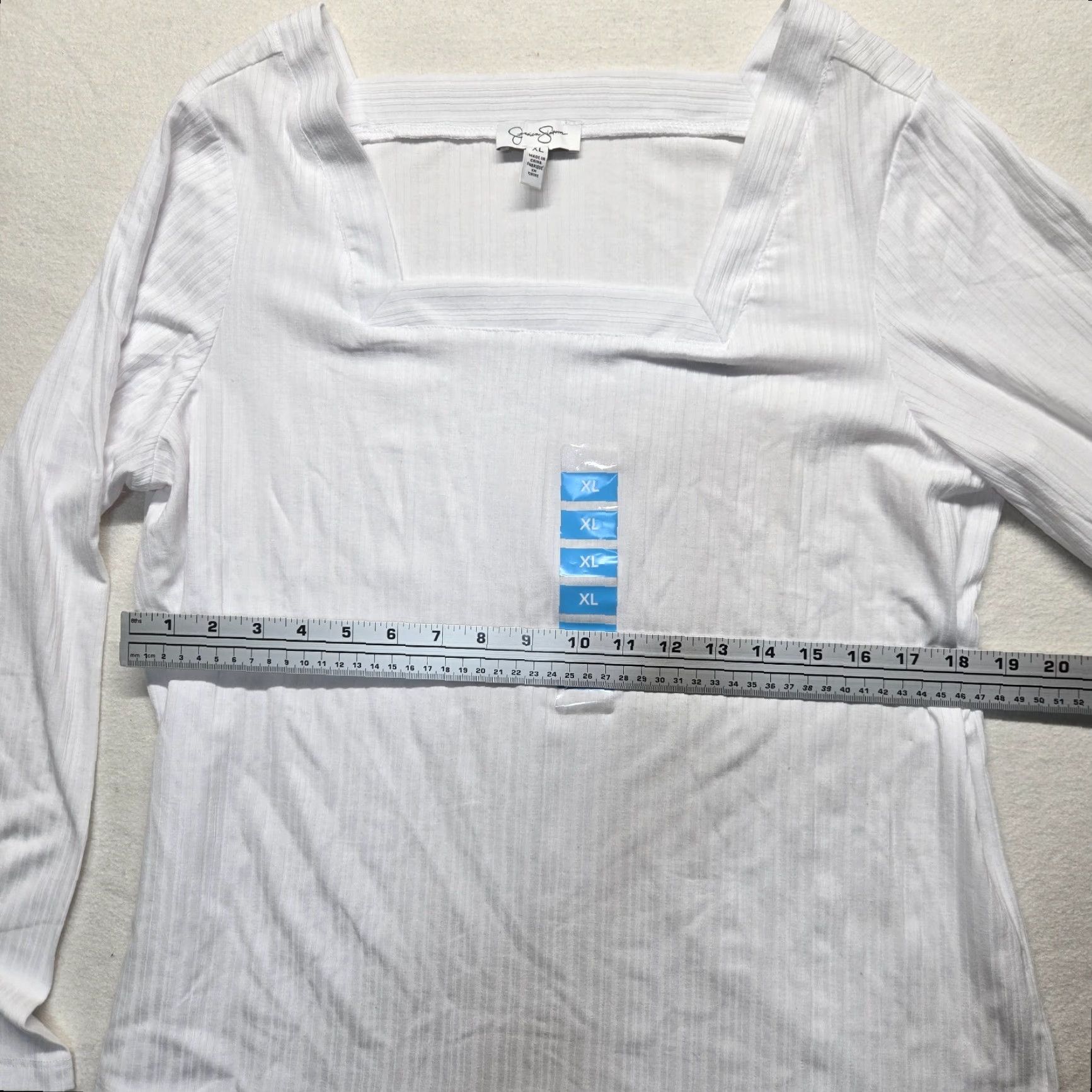 Jessica Simpson Jessica Simpson Shirt Adult XL White Sweetheart Neckline Womens Size XL / US 12-14 / IT 48-50 - 4 Thumbnail