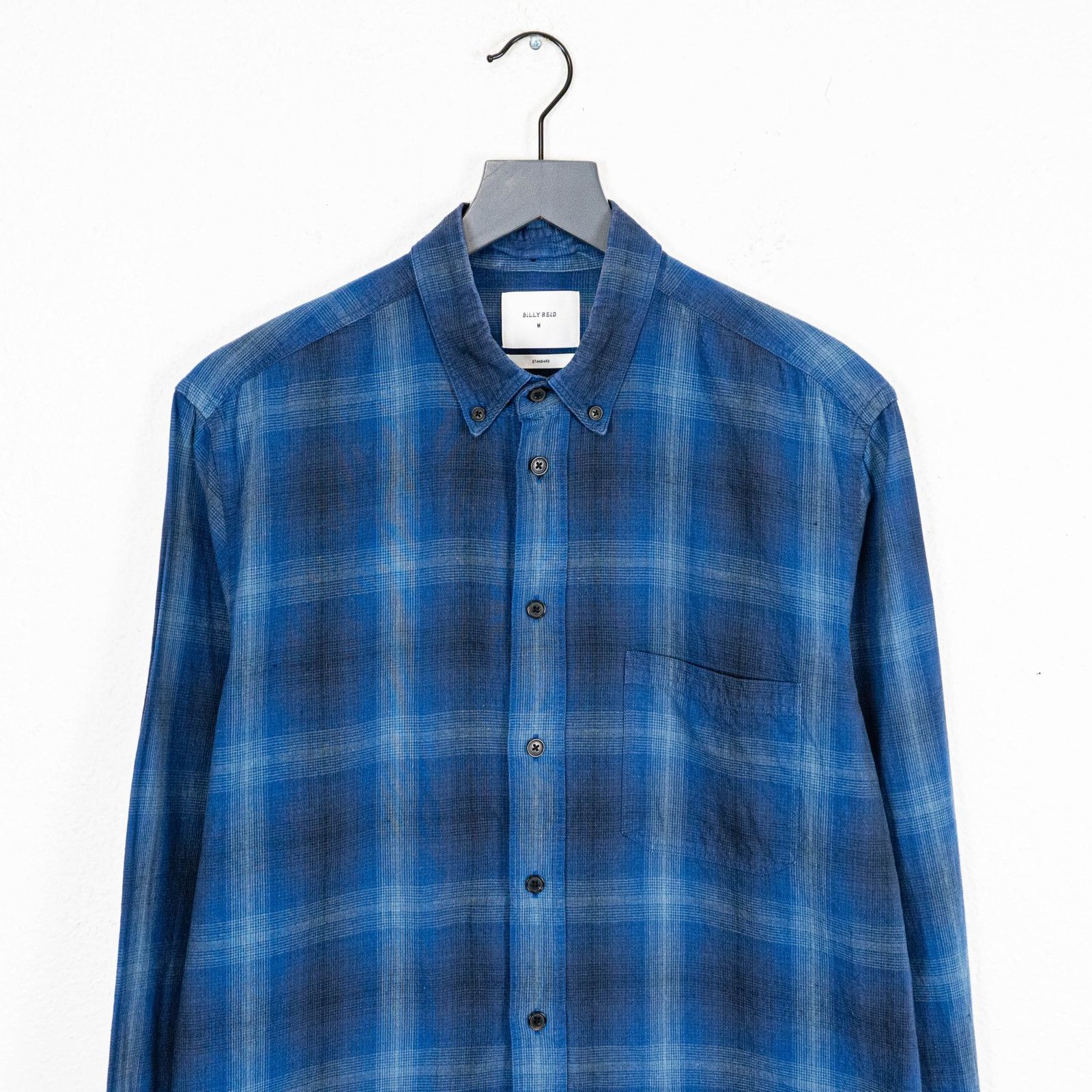 Billy Reid BILLY REID Standard Button down shirt Blue plaid cotton M Size US M / EU 48-50 / 2 - 2 Thumbnail
