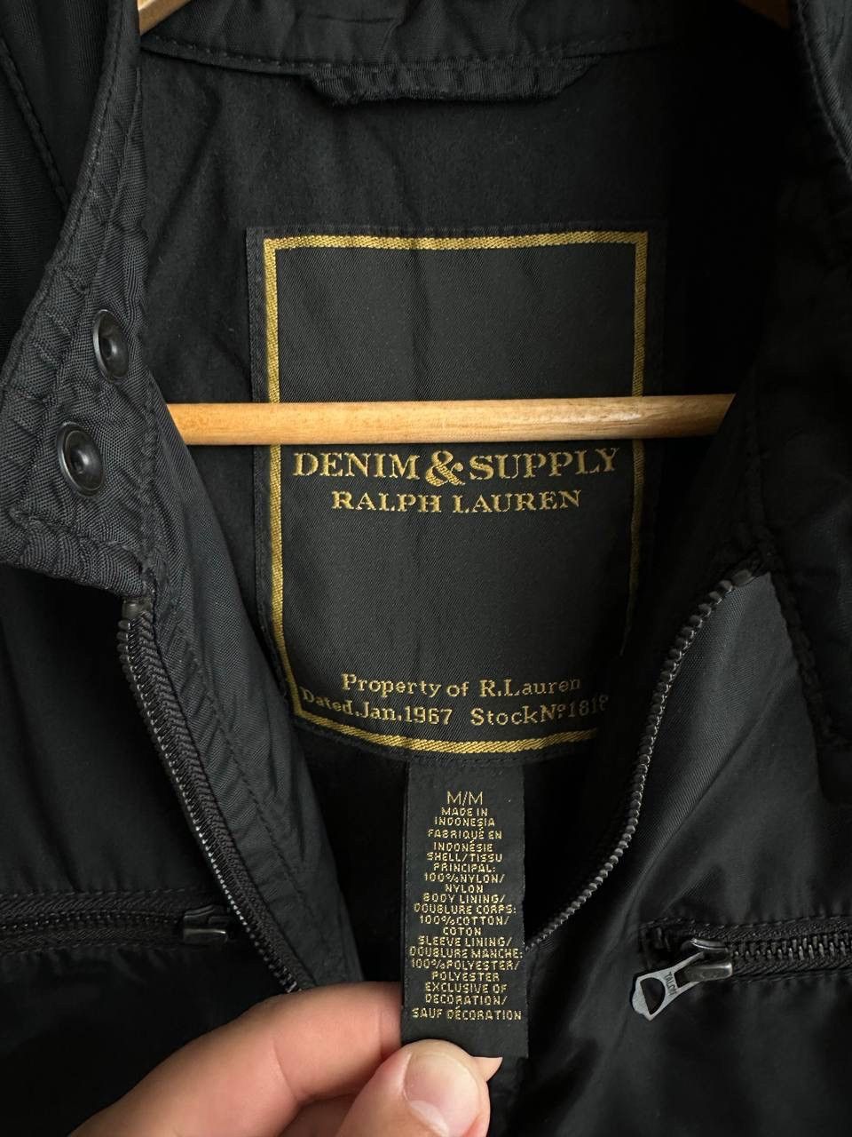 Polo Ralph Lauren × Vintage Vintage Ralph Lauren Denim Supply Black Motorcycle Jacket Size US M / EU 48-50 / 2 - 8 Thumbnail